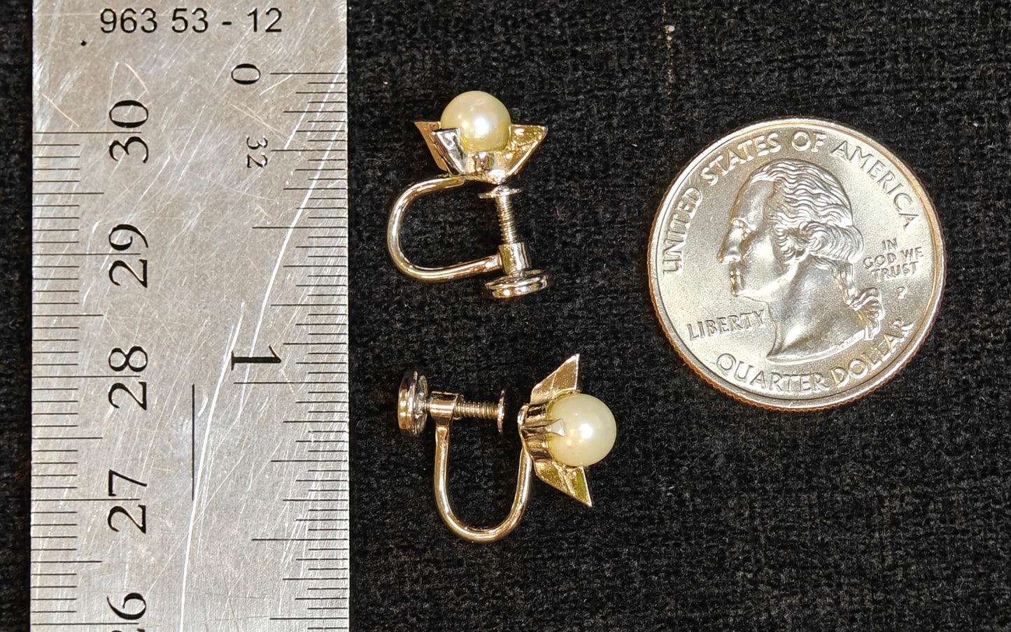 Cultured Pearl Sterling Silver Star Earrings