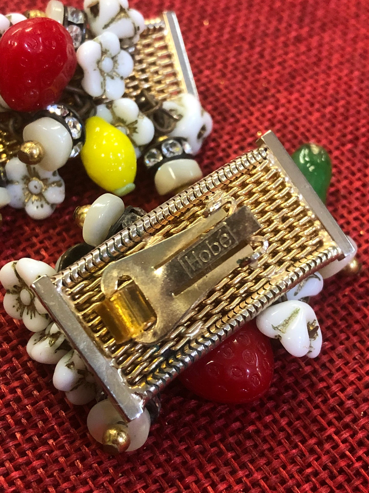 Hobé Fruit Salad Bracelet and Earring Set - Vintage