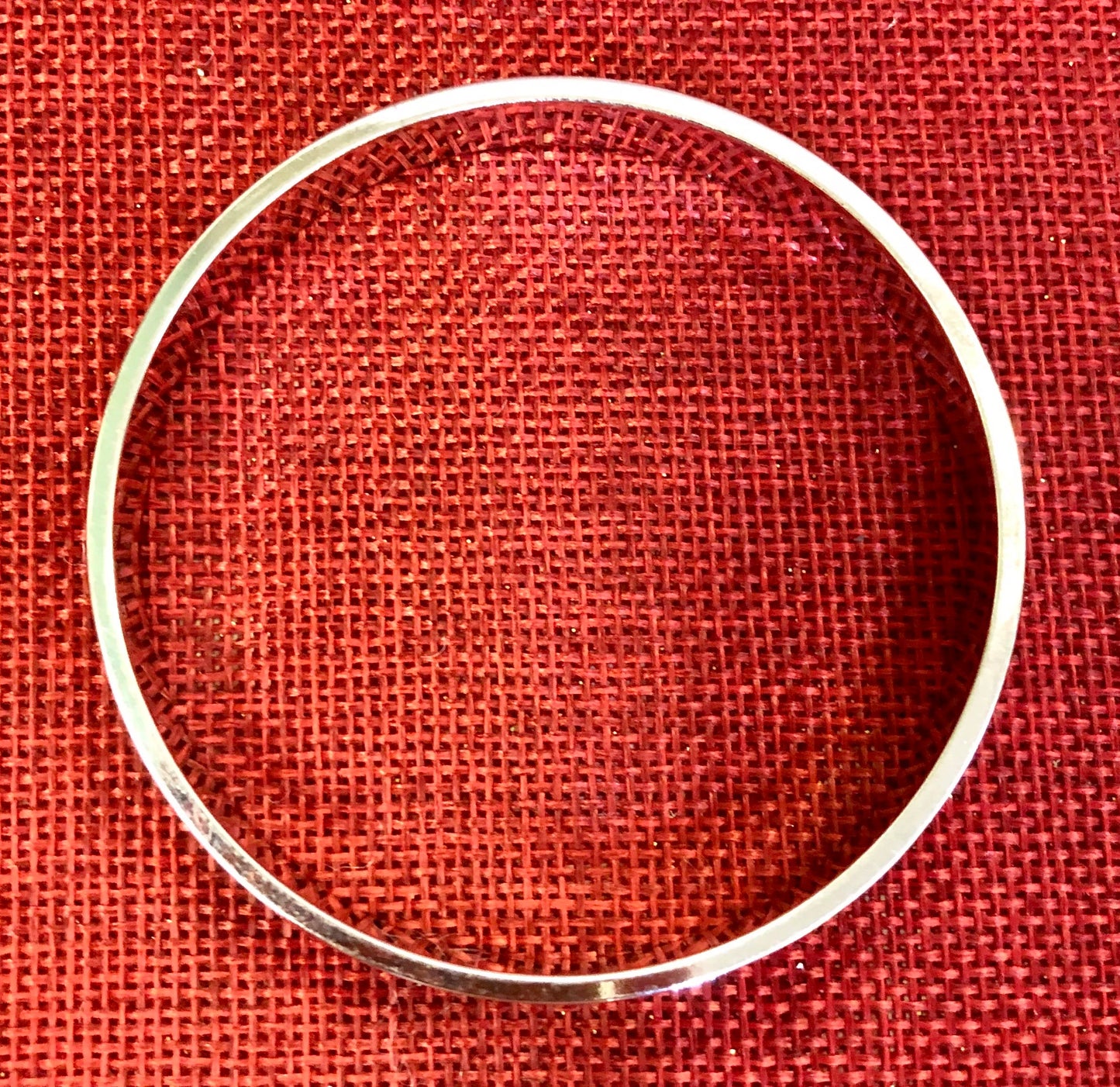 Black and Chrome Bangle - Vintage