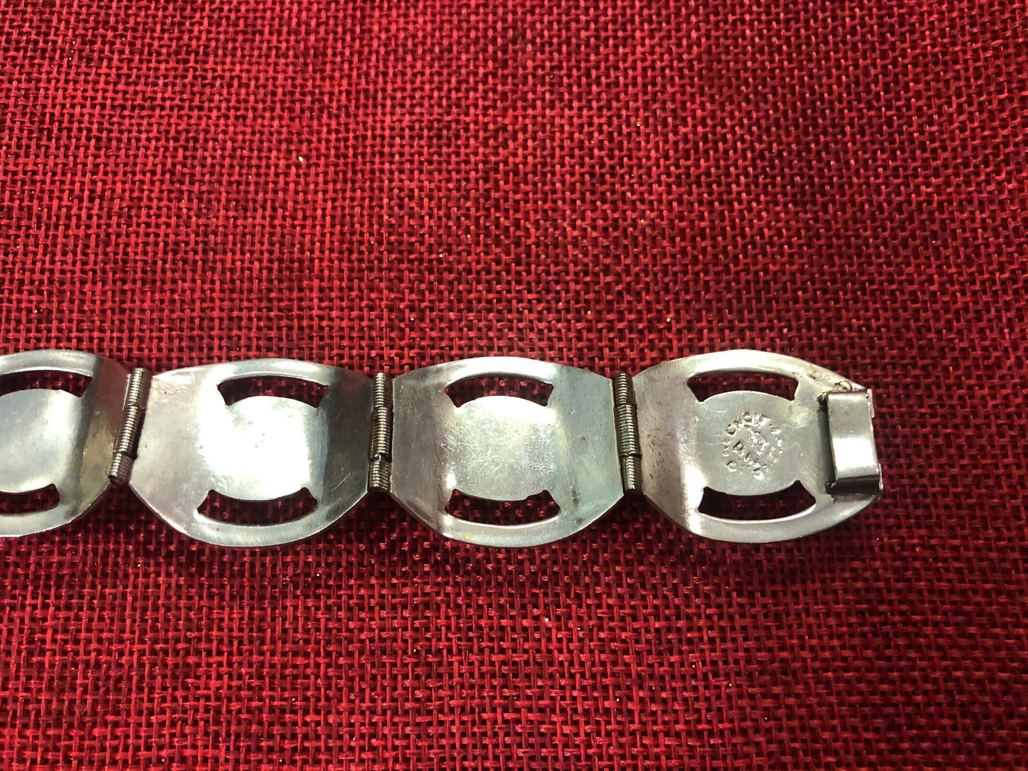 Taxco Sterling Silver and Turquoise Link Bracelet - Vintage Taxco Jewelry