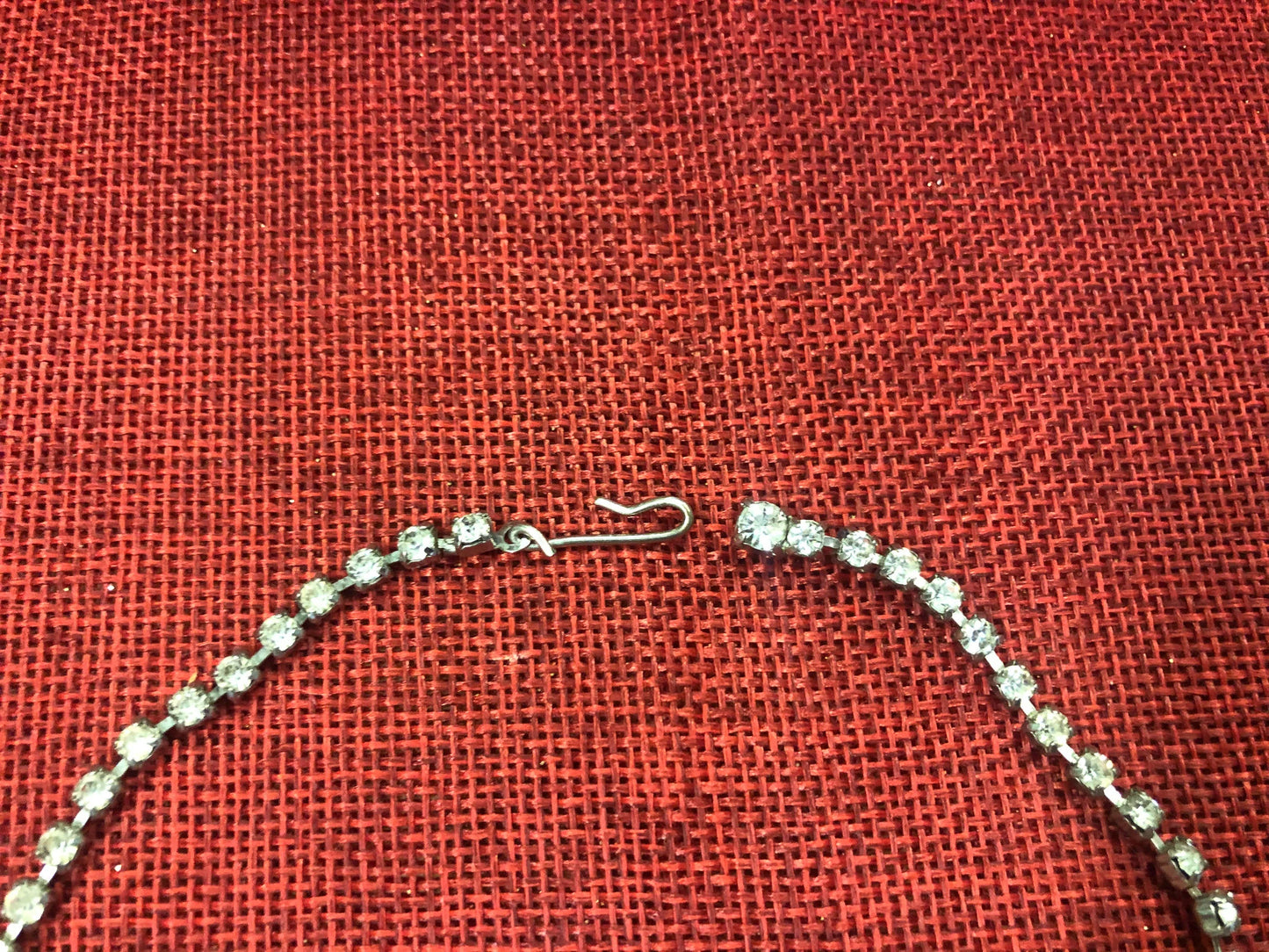 Rhinestone Necklace With Clasp - Vintage