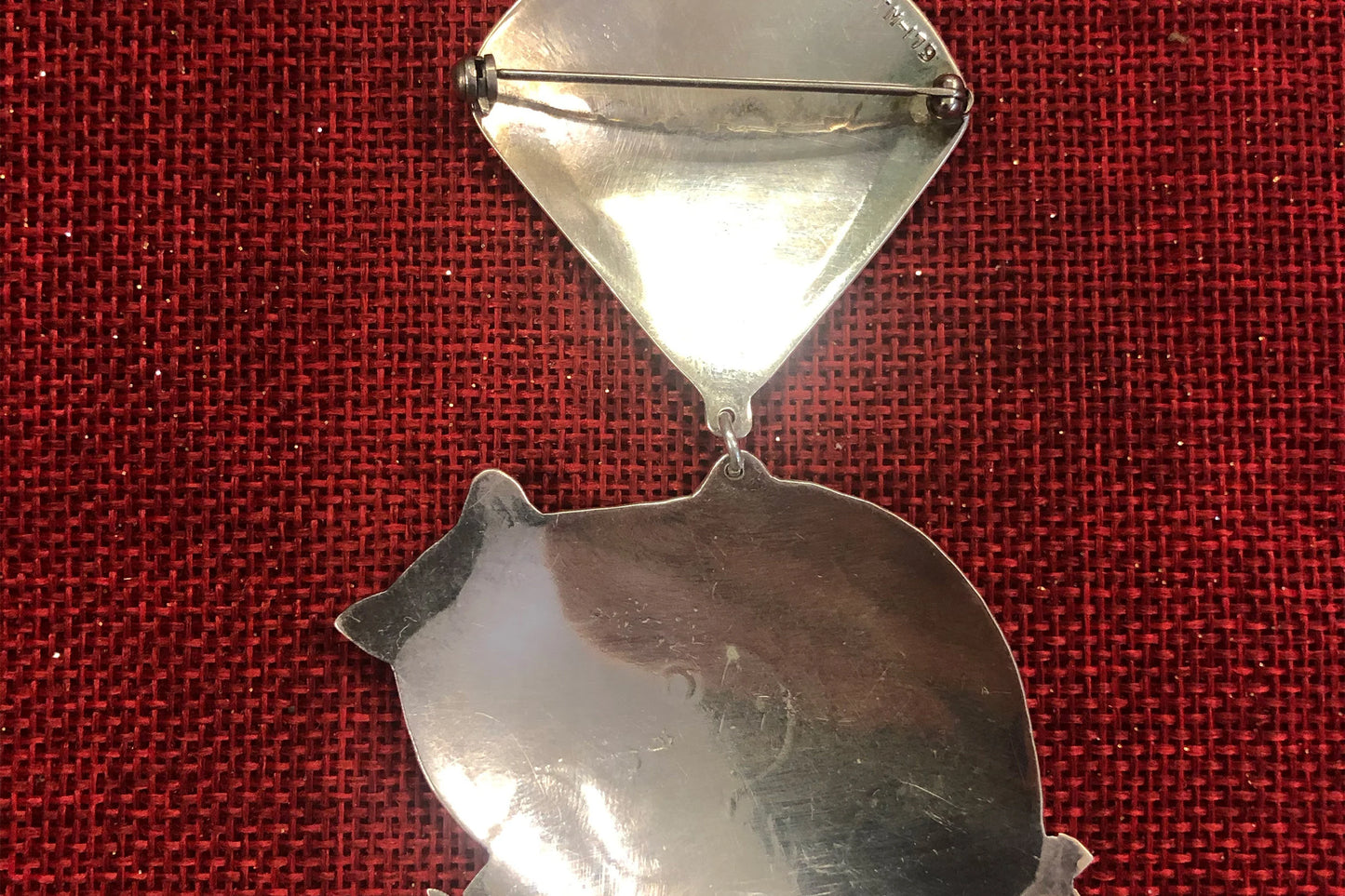 Unique Hippo And Balloon Mexico Silver Taxco 925 Brooch - Vintage