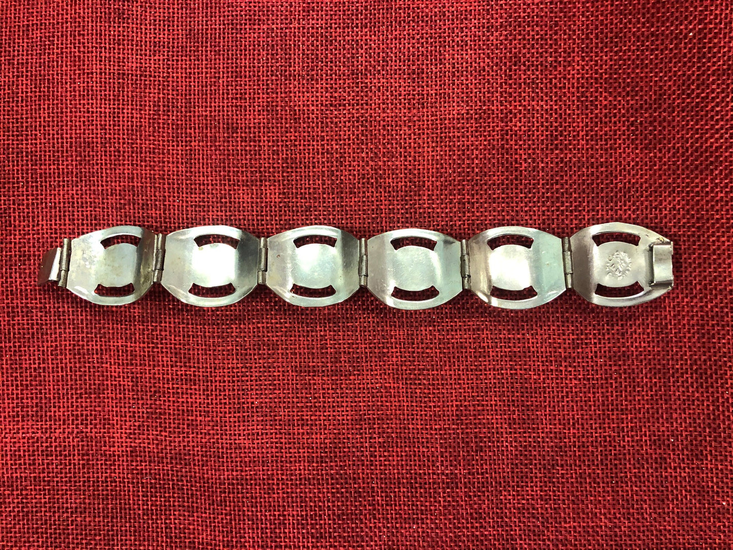 Taxco Sterling Silver and Turquoise Link Bracelet - Vintage Taxco Jewelry