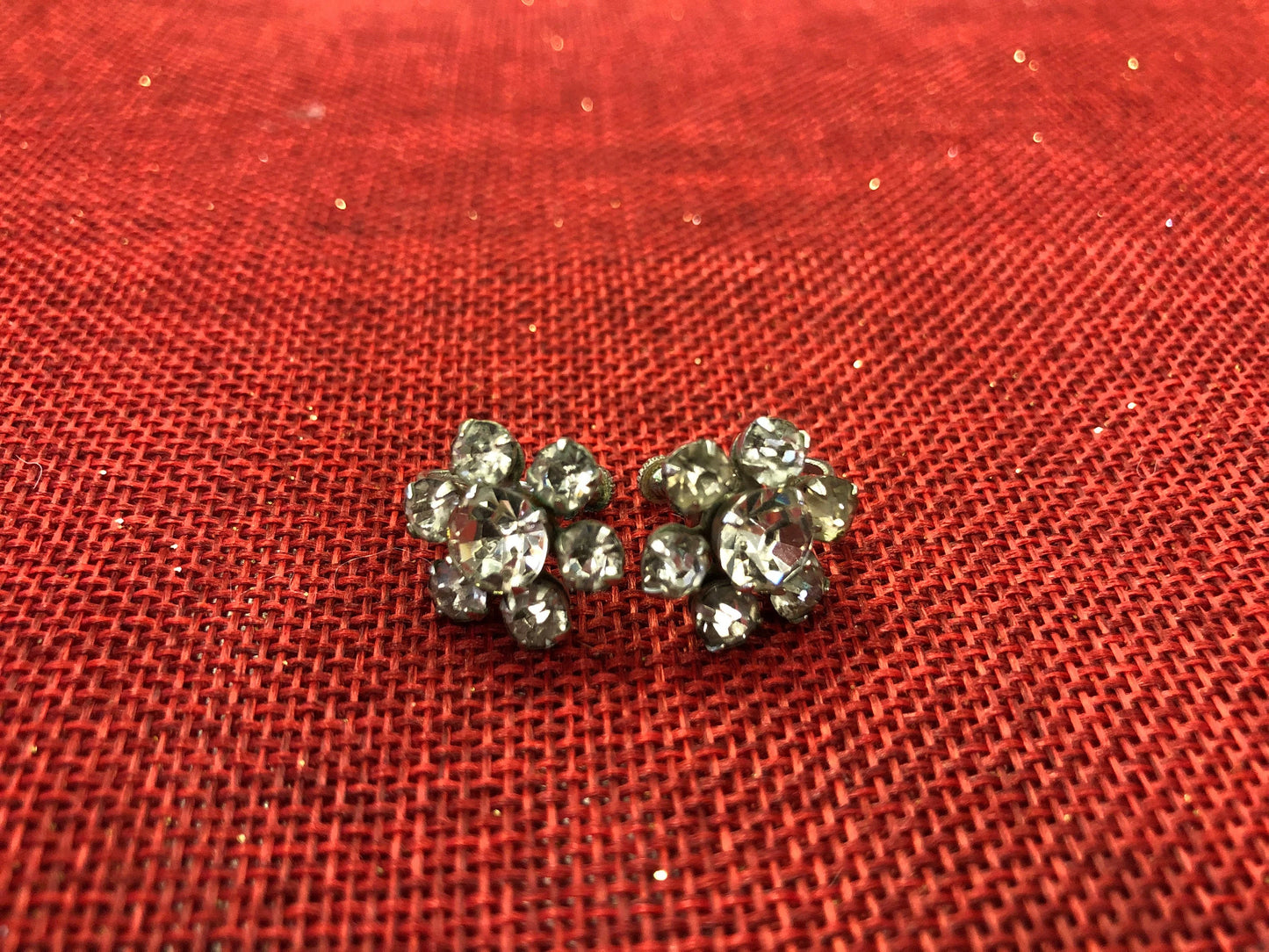 Beau Jewel Rhinestone Earrings - Vintage