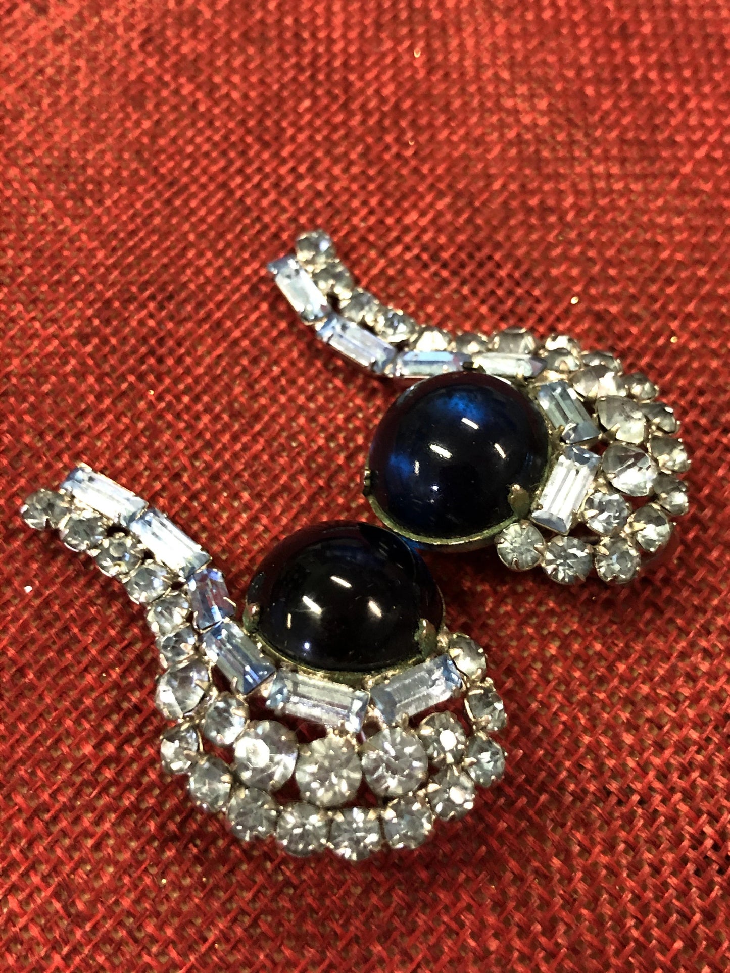 Blue Clasp Earrings - Vintage