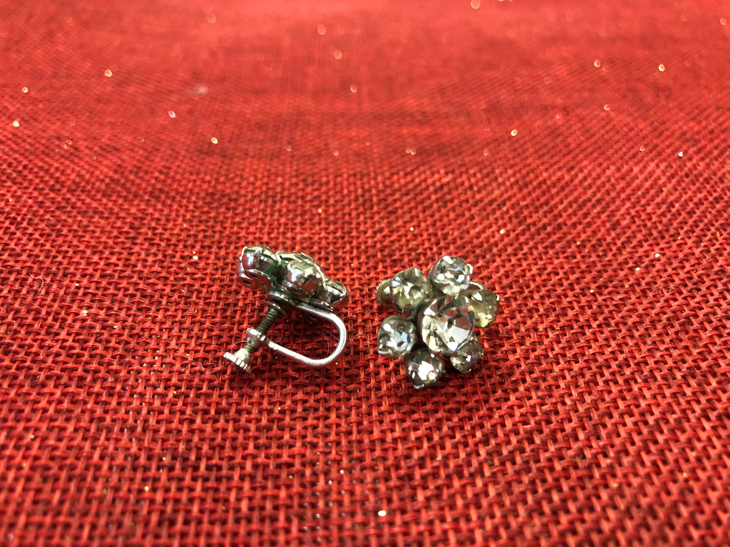 Beau Jewel Rhinestone Earrings - Vintage