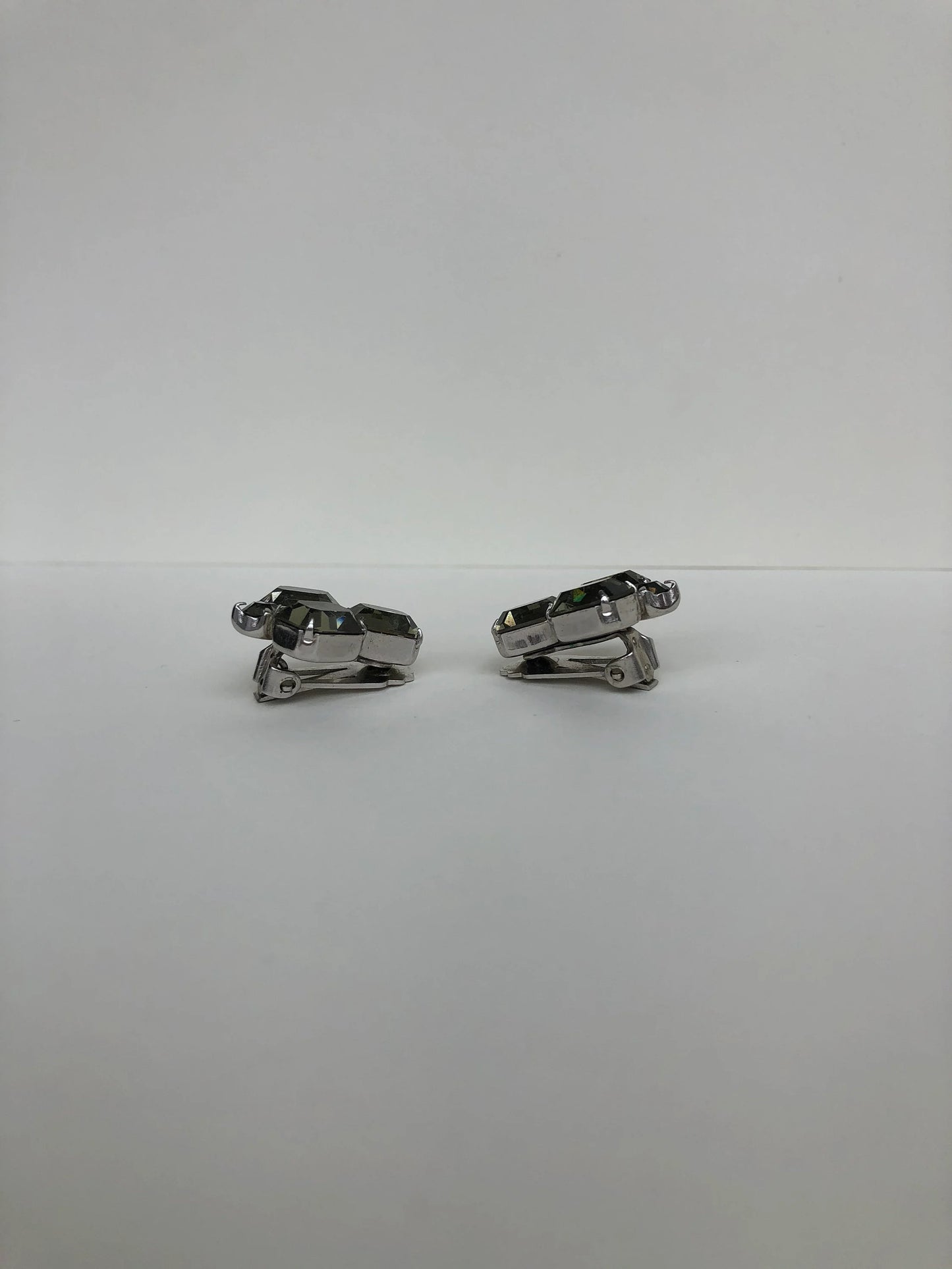 Weiss Rhinestone Clip-On Earrings - Vintage Jewelry
