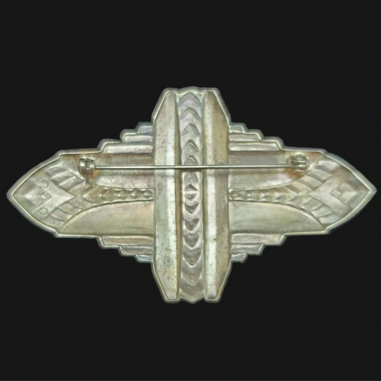 1940s Chrome Art Deco Pin/Brooch