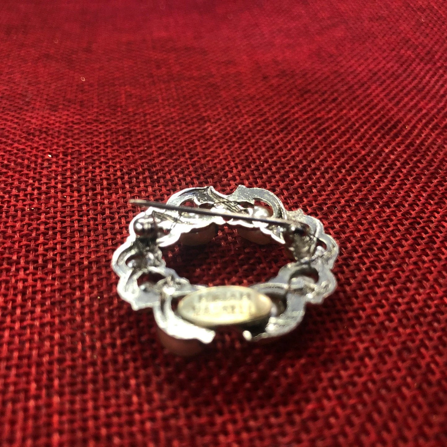 Rare Miriam Haskell Pearl Wreath Brooch/Pin