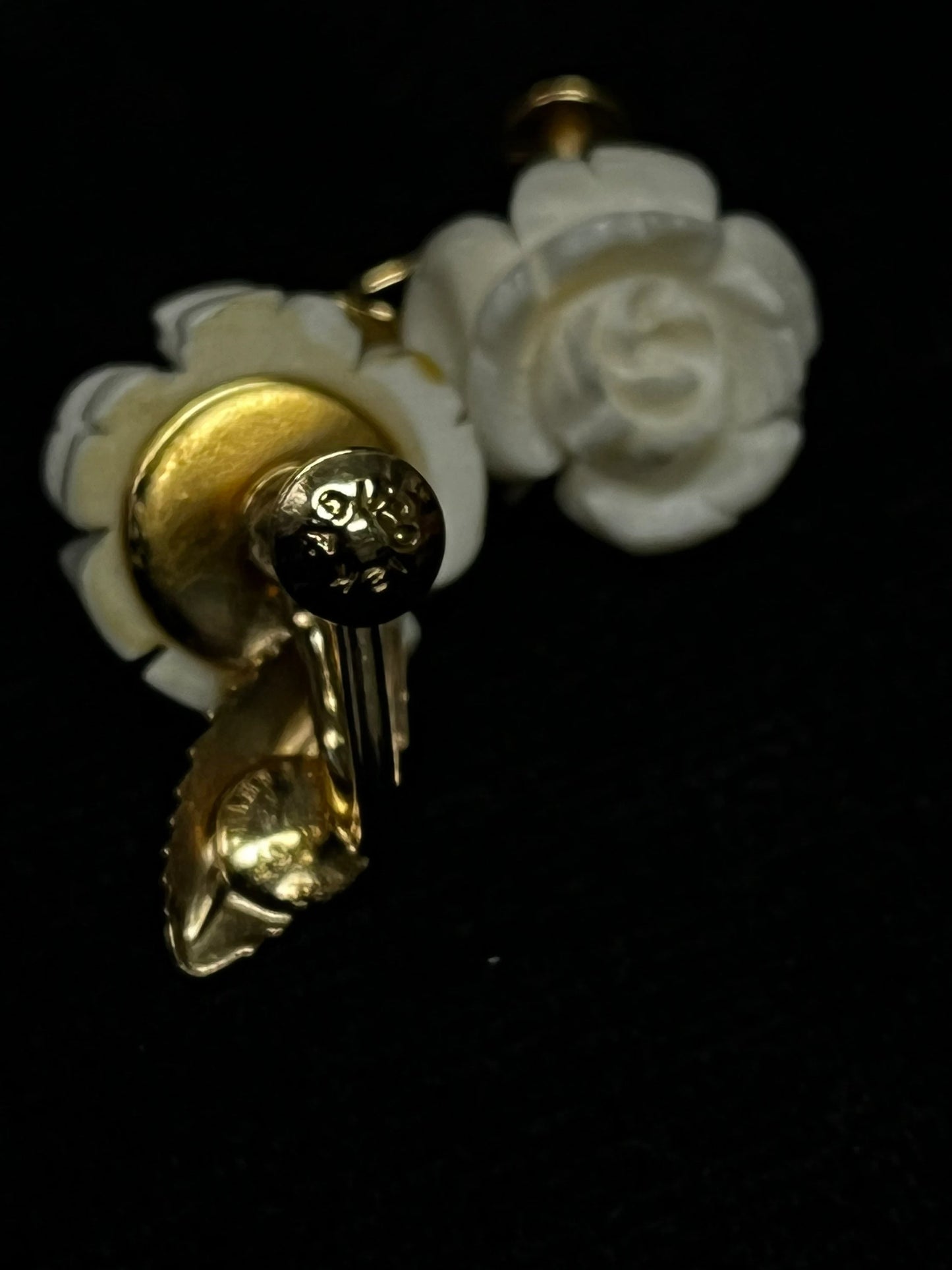 White Rose 12k Gold -Filled, Burt Cassell Earring and Pin/Brooch Set