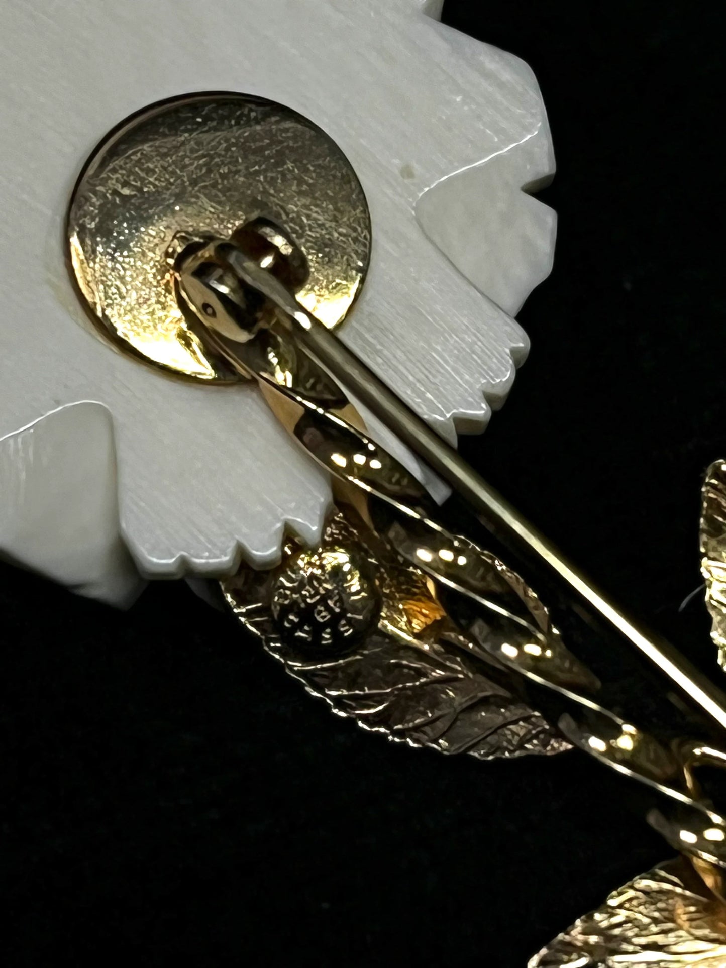 White Rose 12k Gold -Filled, Burt Cassell Earring and Pin/Brooch Set