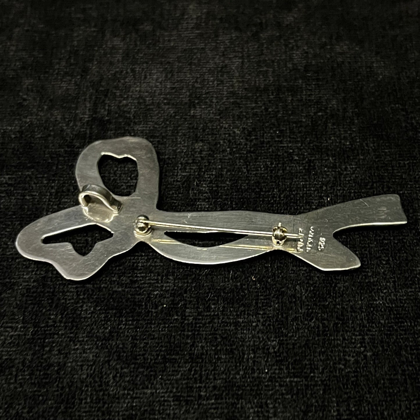 TAXCO Silver Bow Brooch and Pendant