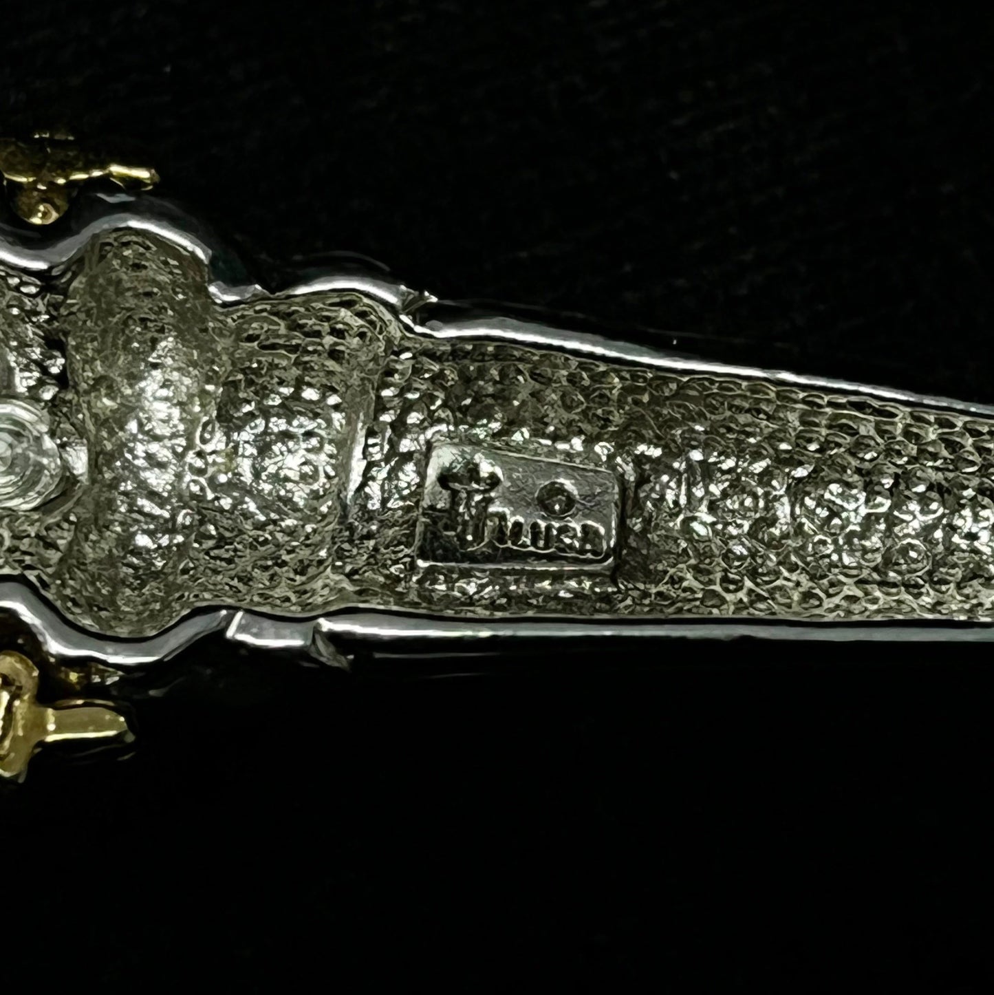 Coronation Piece Silver Brooch Gold Accent