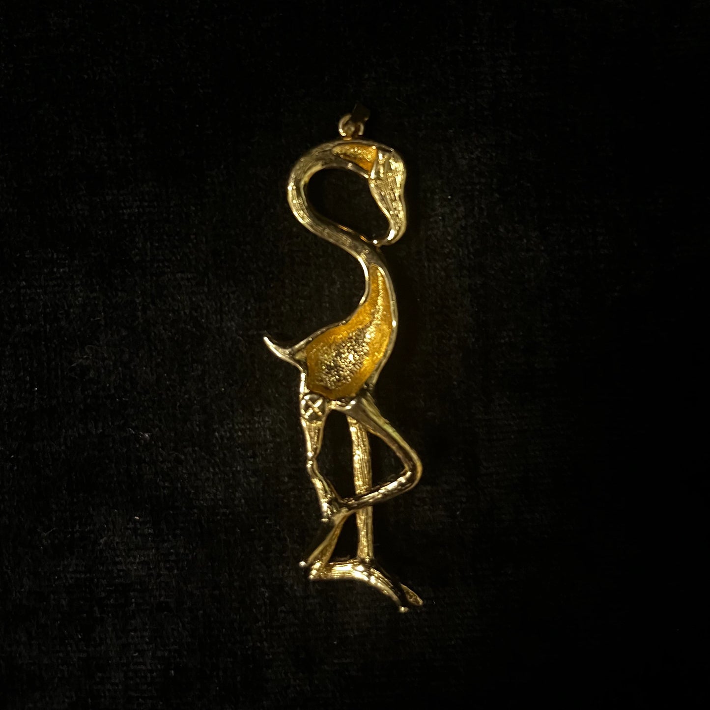 Fancy Figural Flamingo Pendant