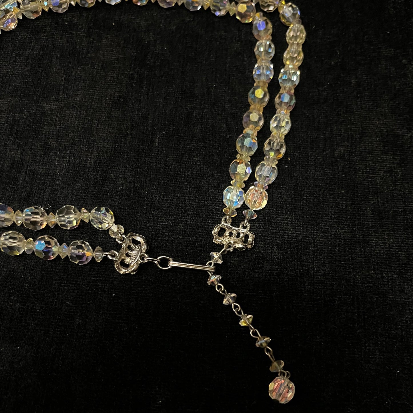 Hobe' Iridescent Double Strand Austrian Crystal Princess Necklace