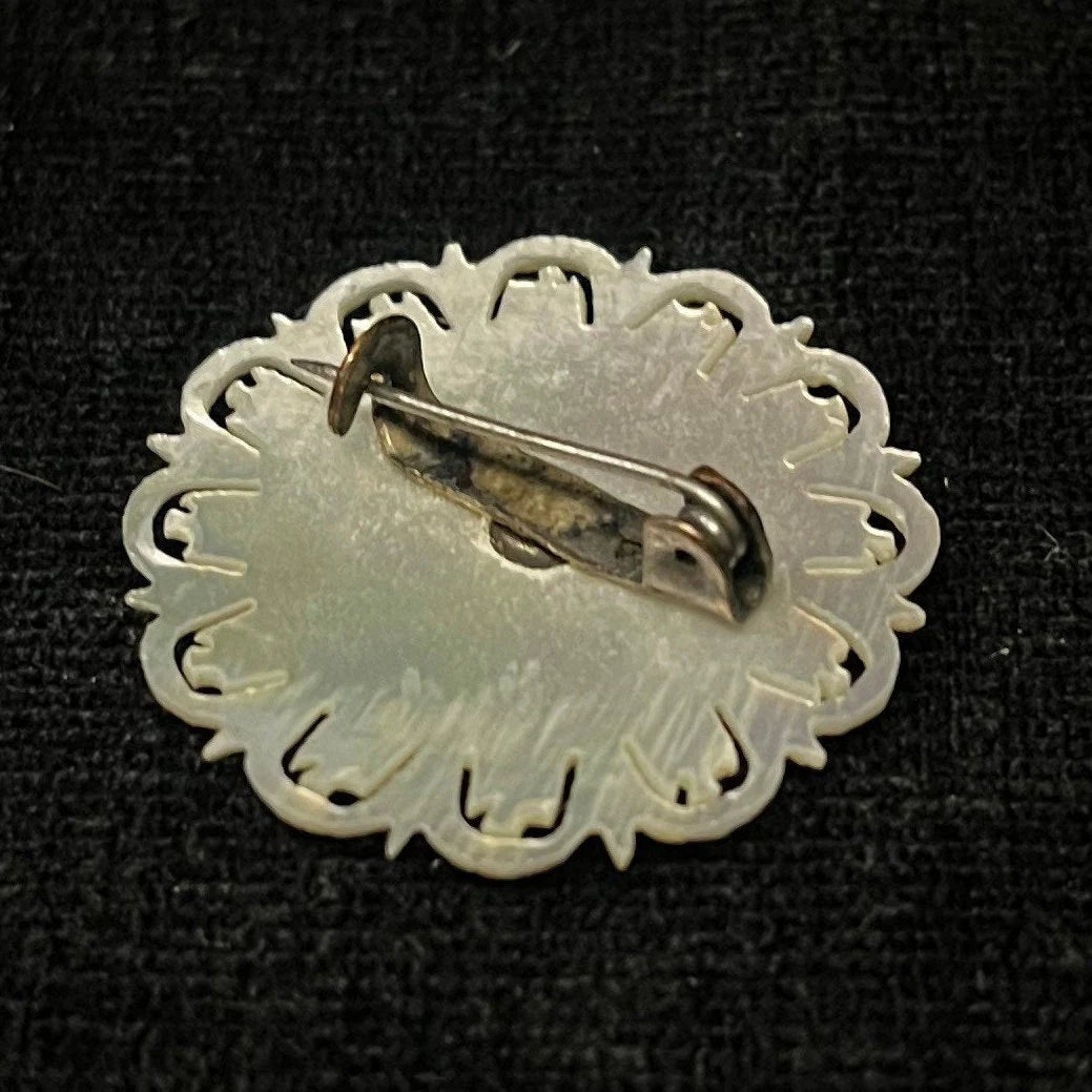 Snowflake Brooch/Pin Mother of Pearl - Jewelry Made From Nature