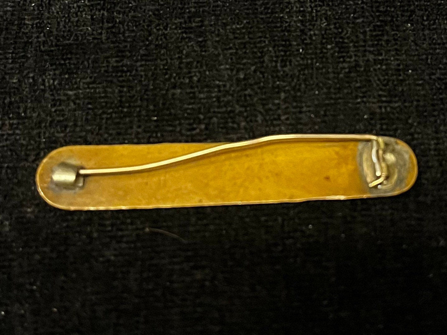 Engraved Brass Bar Pin/Brooch Vintage