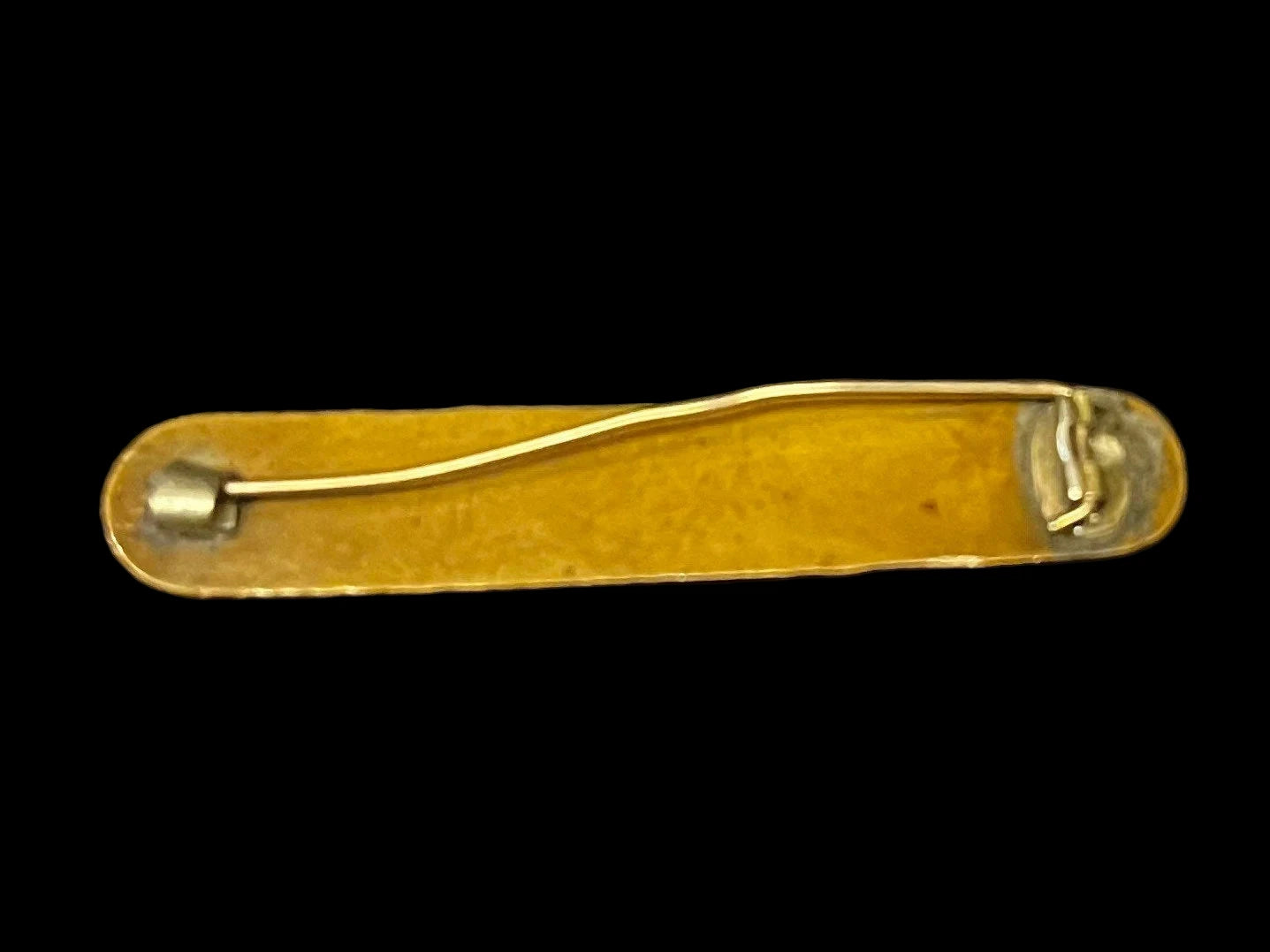 Engraved Brass Bar Pin/Brooch Vintage