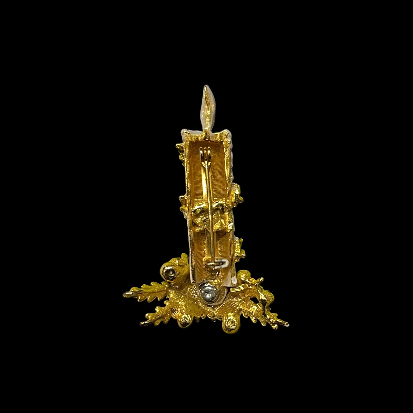ART Christmas Candle Brooch/Pin