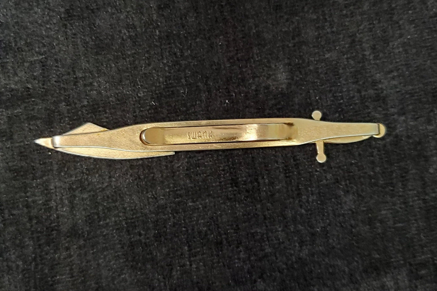 Swank Sword With Mother of Pearl Handle Tie Clip - 1940s