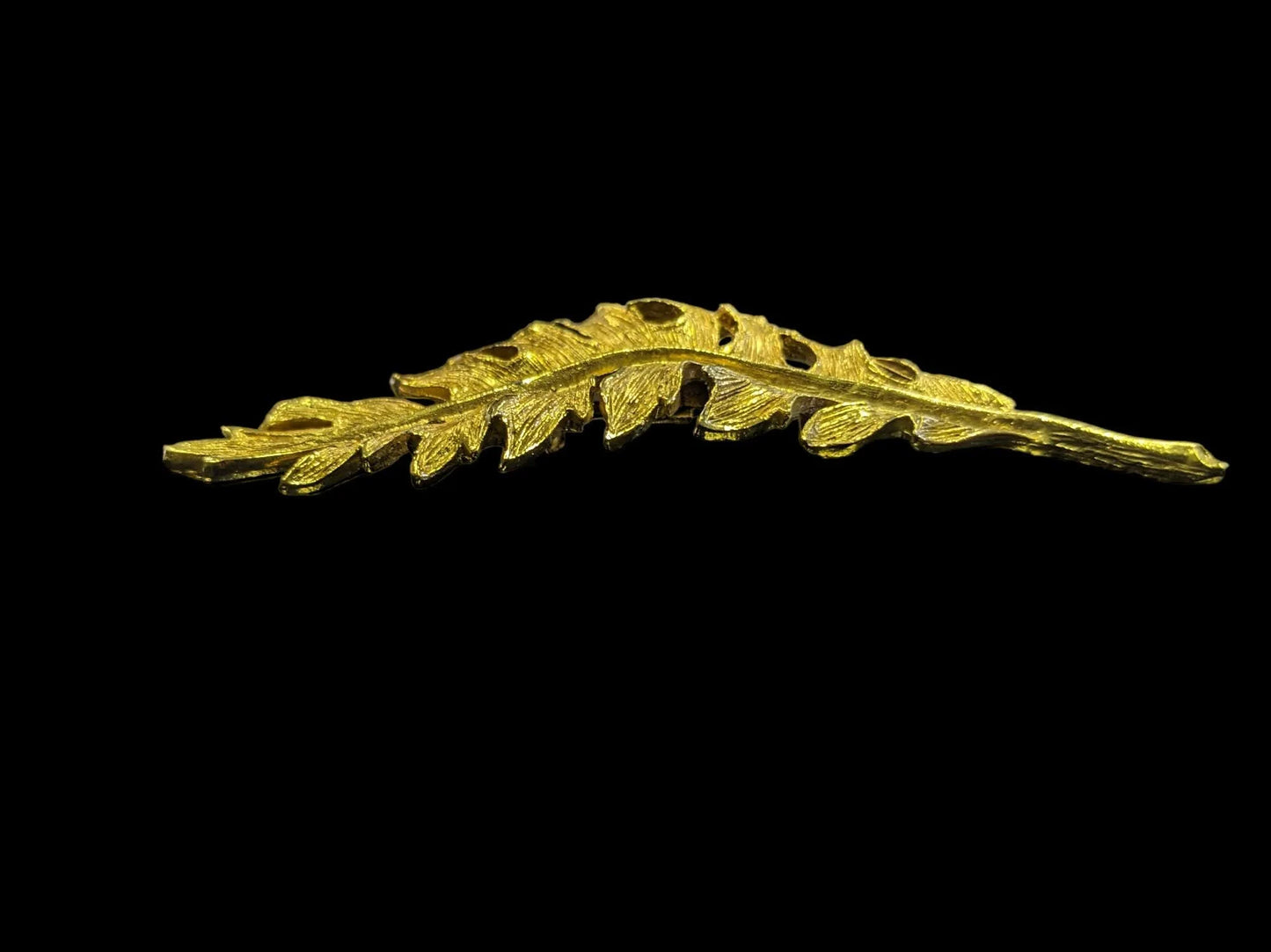 Gold Toned Feather Pin/Brooch - Put A Feather In Your Cap