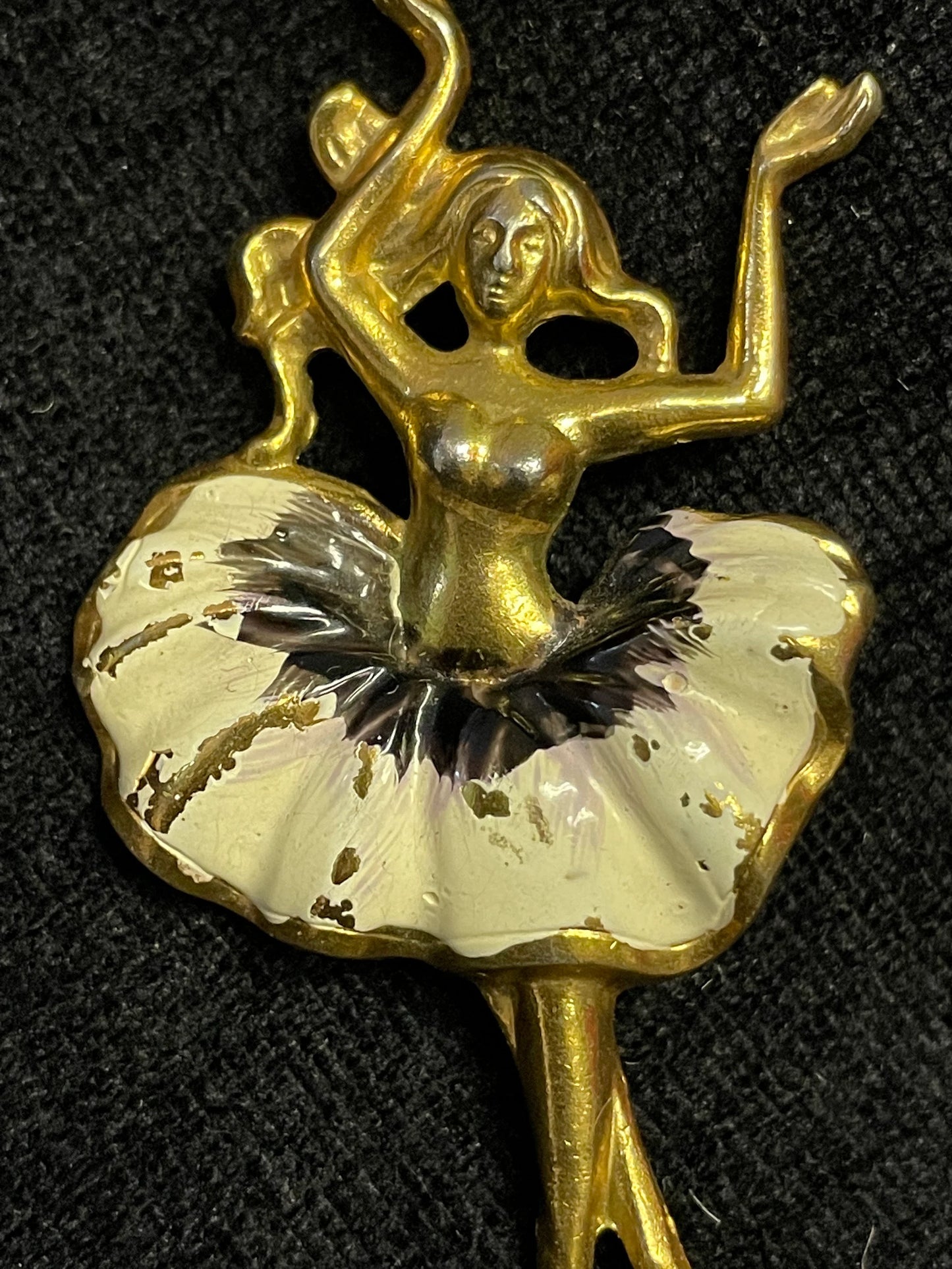 Gold Ballerina Dancer Pin Brooch - Vintage Ballerina Pin