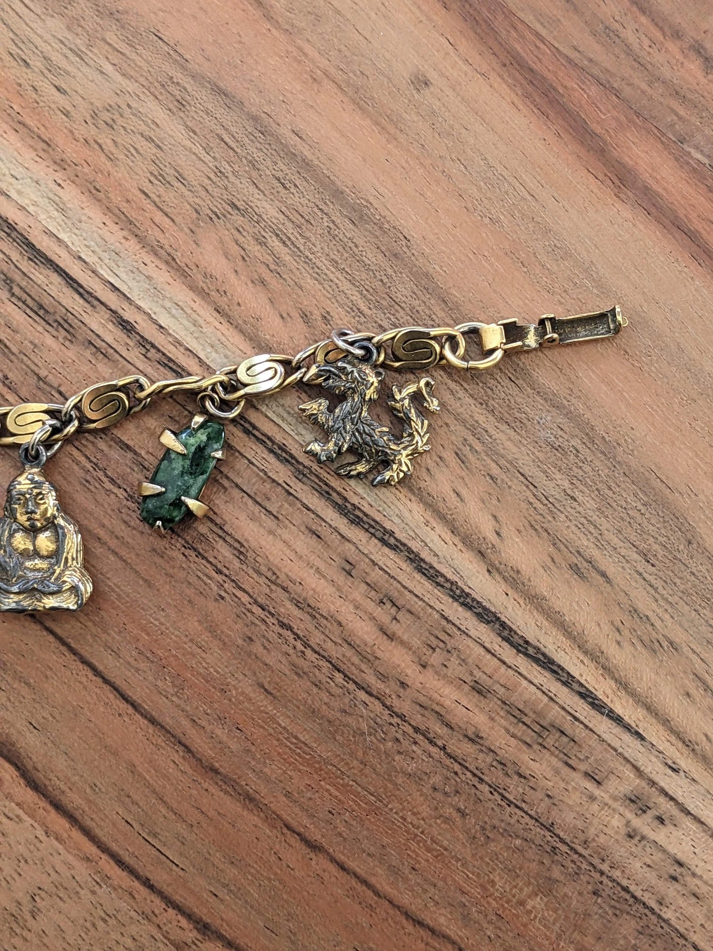Coro Charm Bracelet with Jade