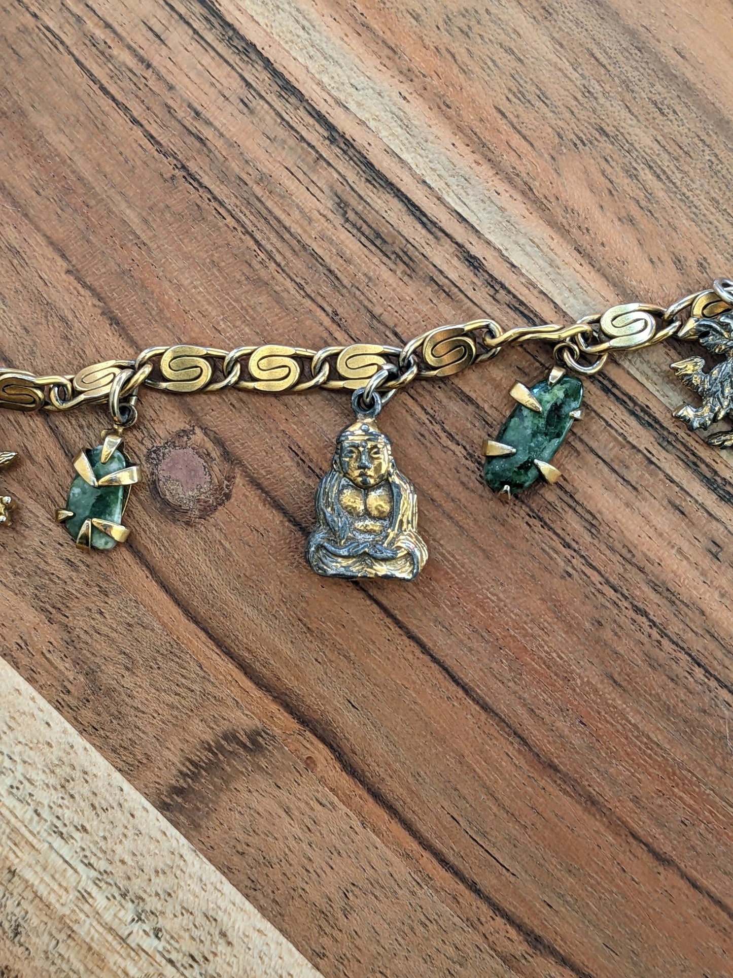 Coro Charm Bracelet with Jade