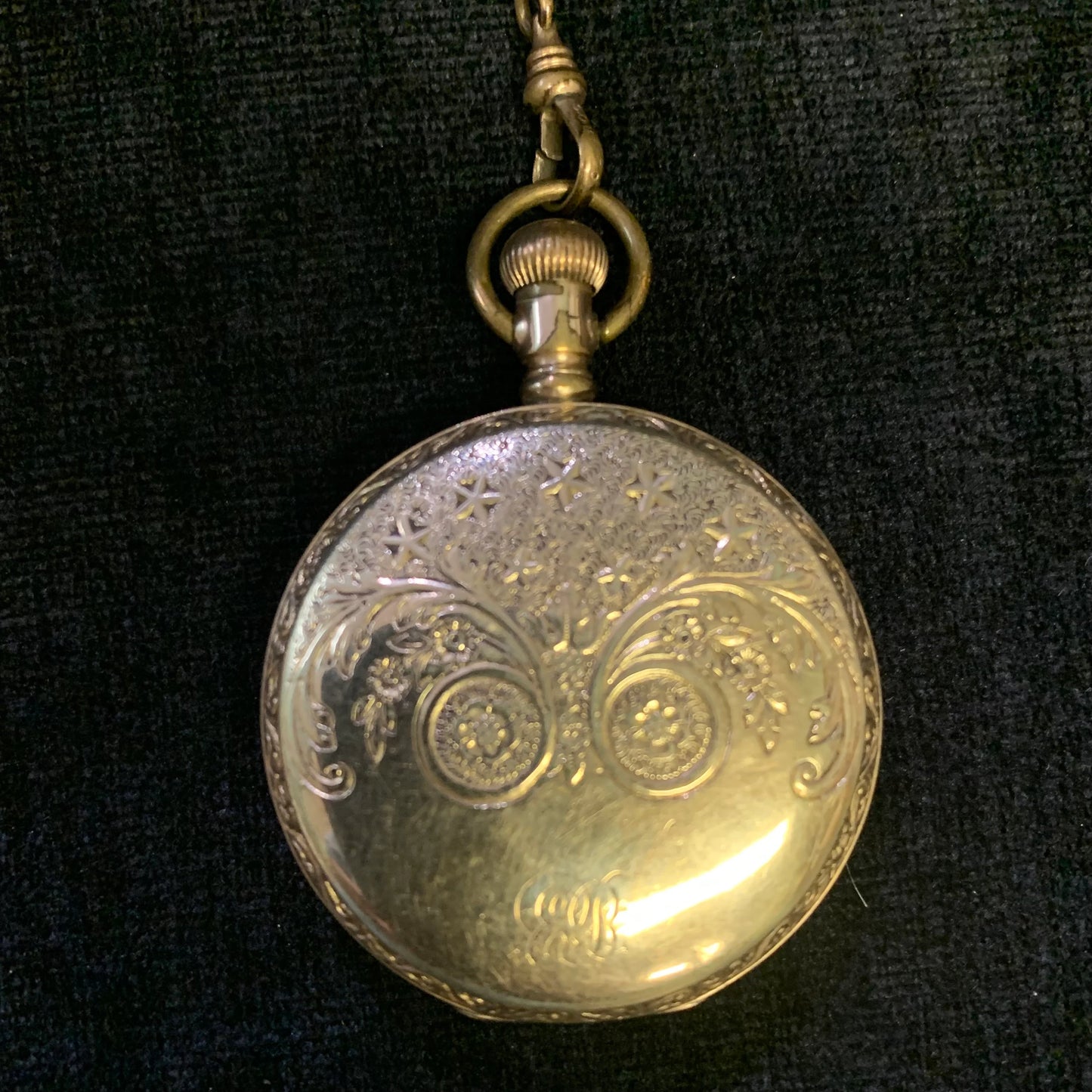 14K Gold Elgin Pocket Watch - Gold Elgin Pocket Watch with Chain