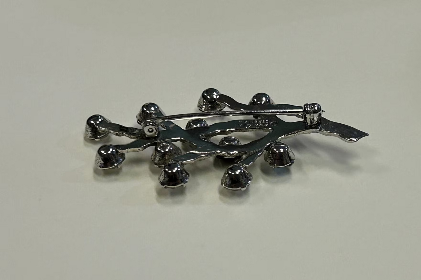 Van Dell Sterling Silver Tree Branch with 11 Birthstones Brooch