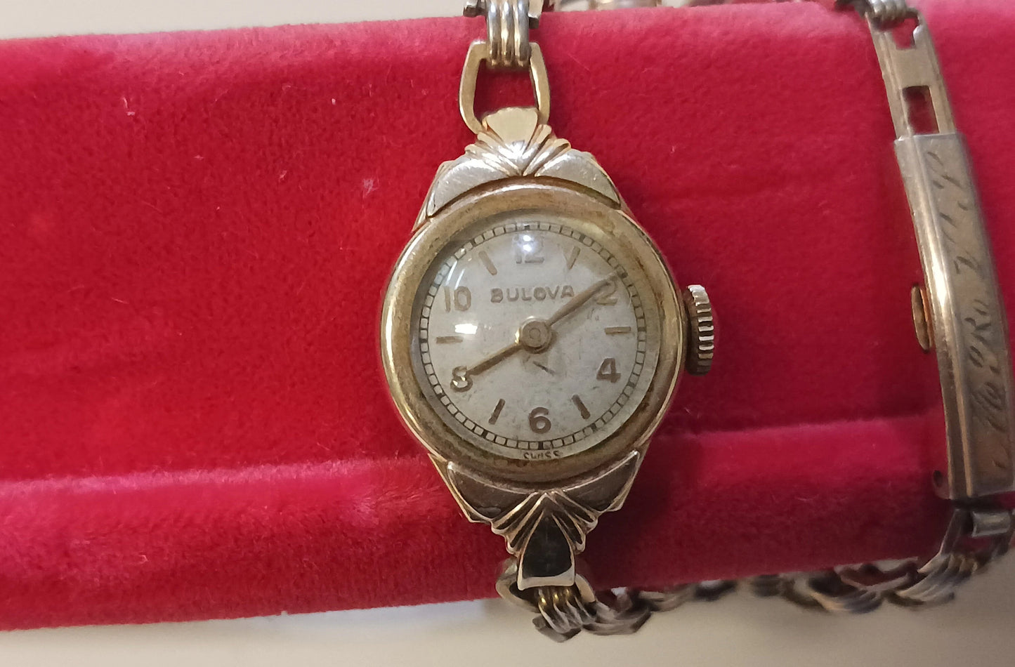 Bulova 10k Gold Filled Ladies Watch with 12k Chain