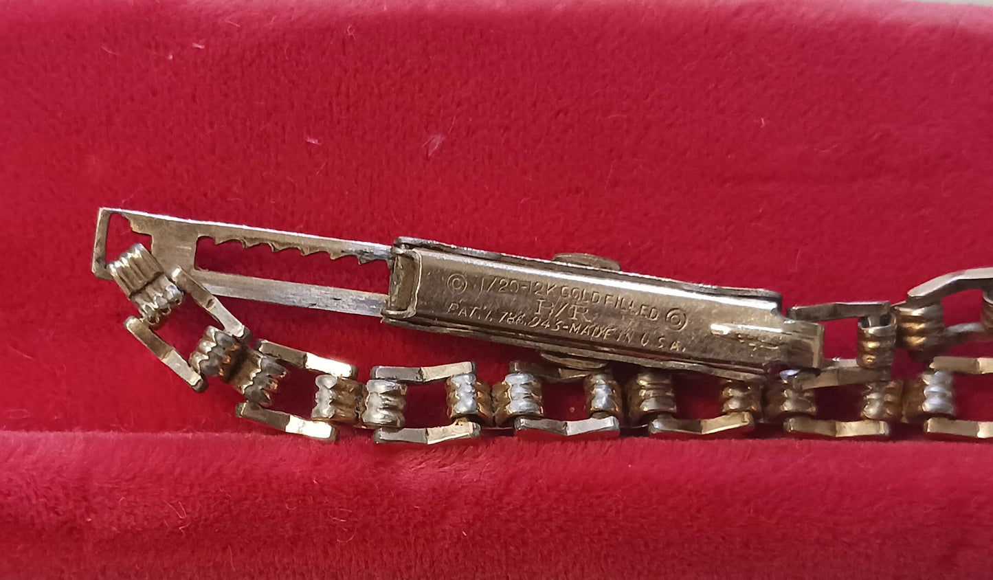 Bulova 10k Gold Filled Ladies Watch with 12k Chain