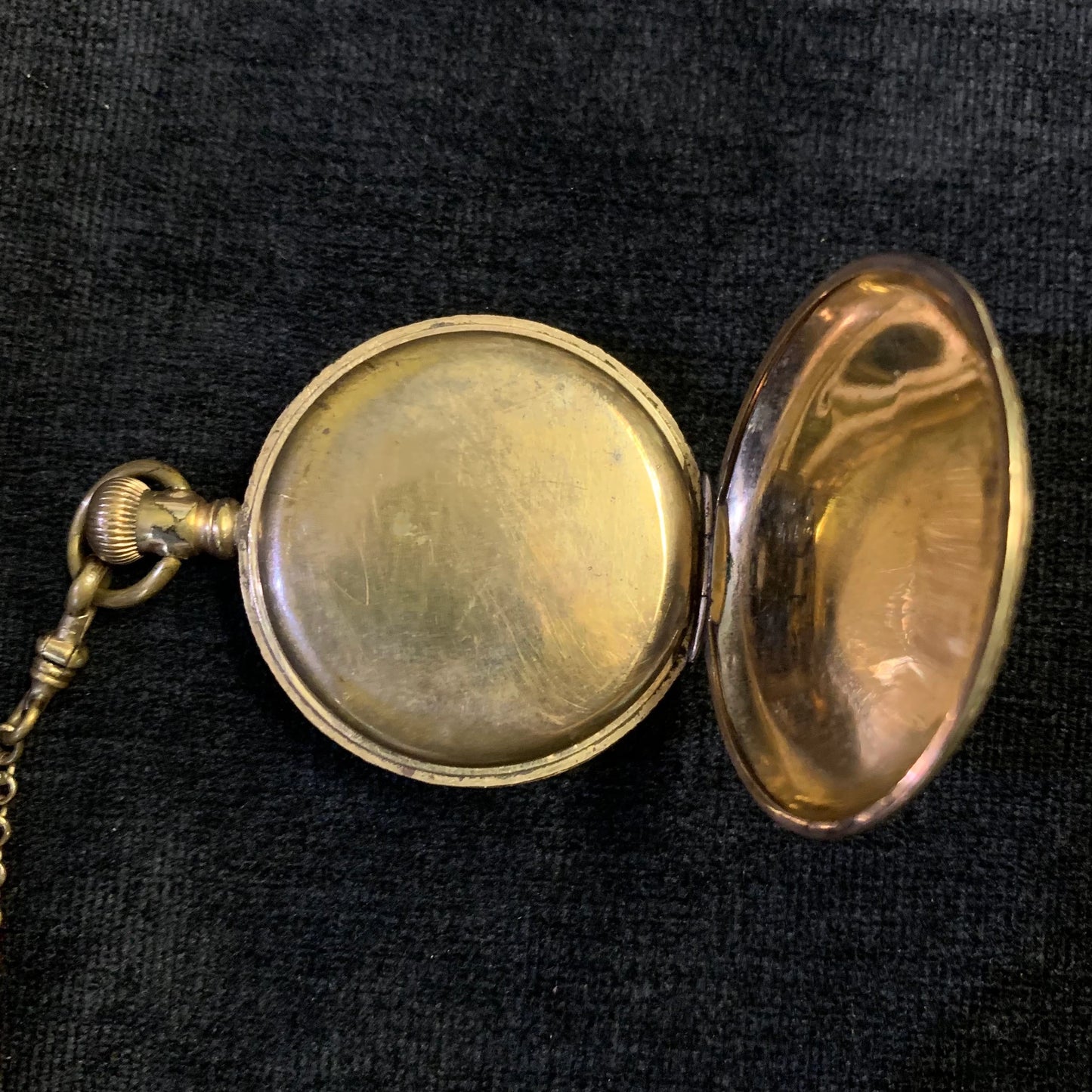 14K Gold Elgin Pocket Watch - Gold Elgin Pocket Watch with Chain