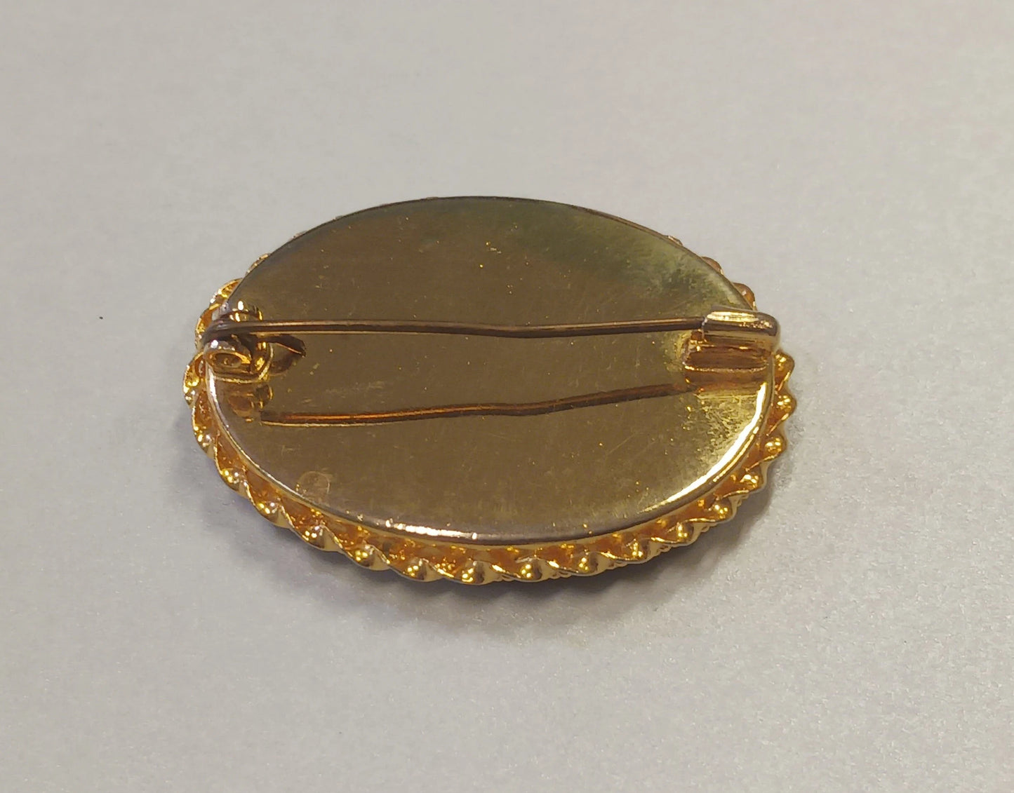 1950s Italian Oval Millefiori Floral Brooch