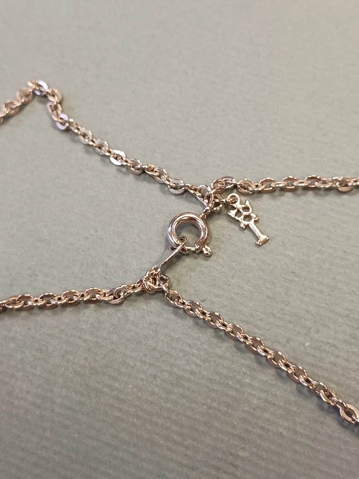 Trifari Double-Chained Silver Tone Necklace With Happy Heart Pendant- Signed Vintage Trifai 1970s - 1980s
