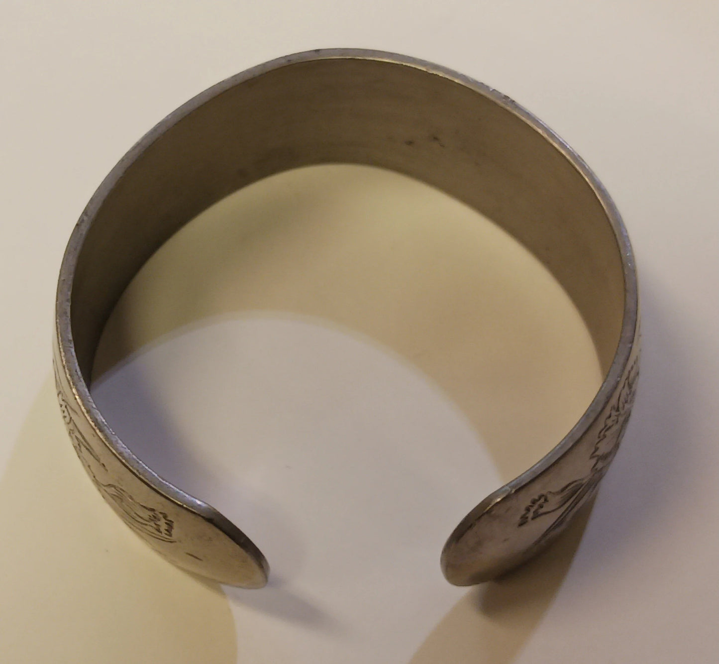 Kirk-Stieff Carnation Bracelet - Signed 900-1 Pewter Jewelry - Vintage 1970-1980s