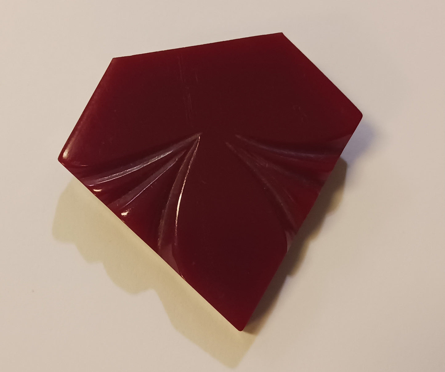 Dark Cherry Red Bakelite Belt Buckle - Ladies Art Deco Style Bakelite Buckle