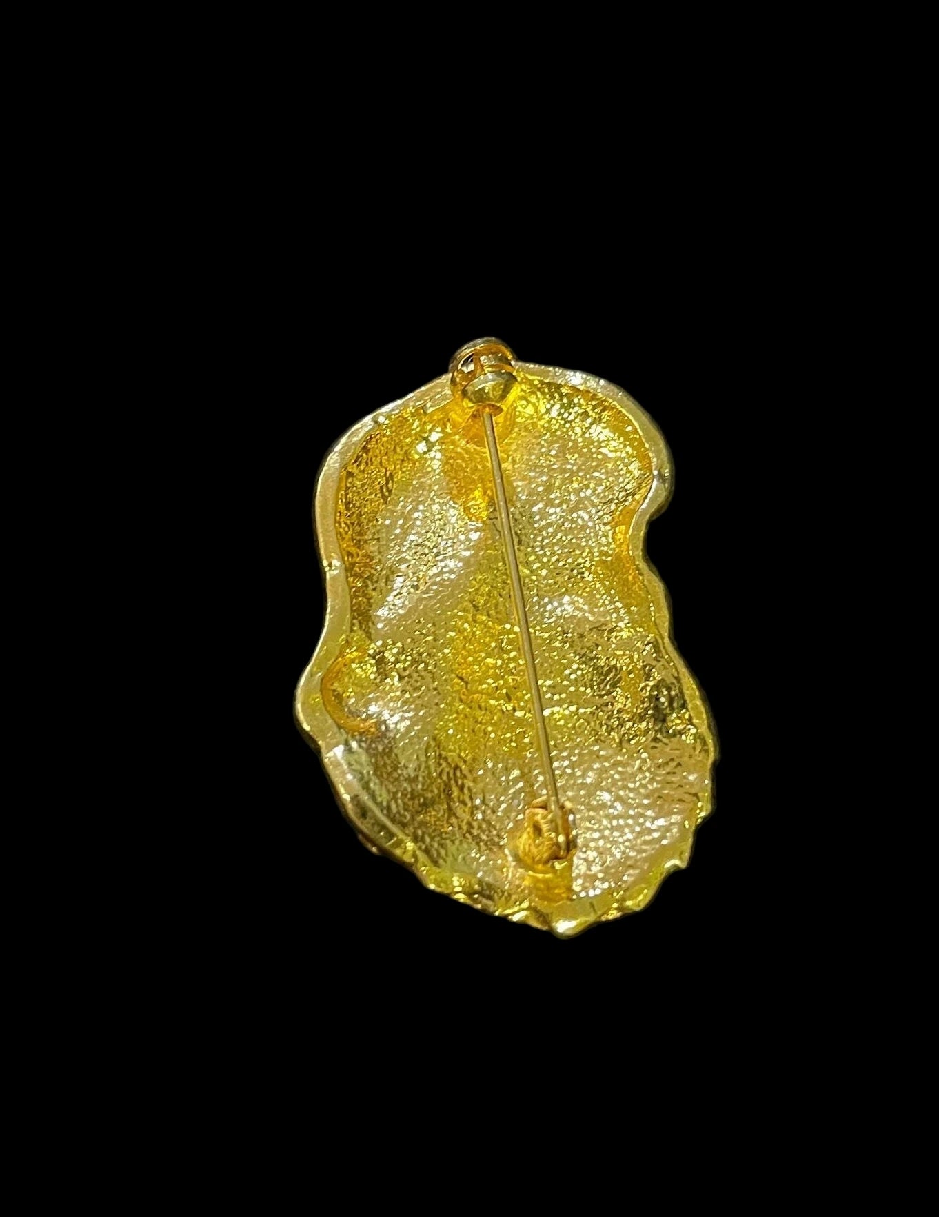 Gold Santa Christmas Brooch / Pin