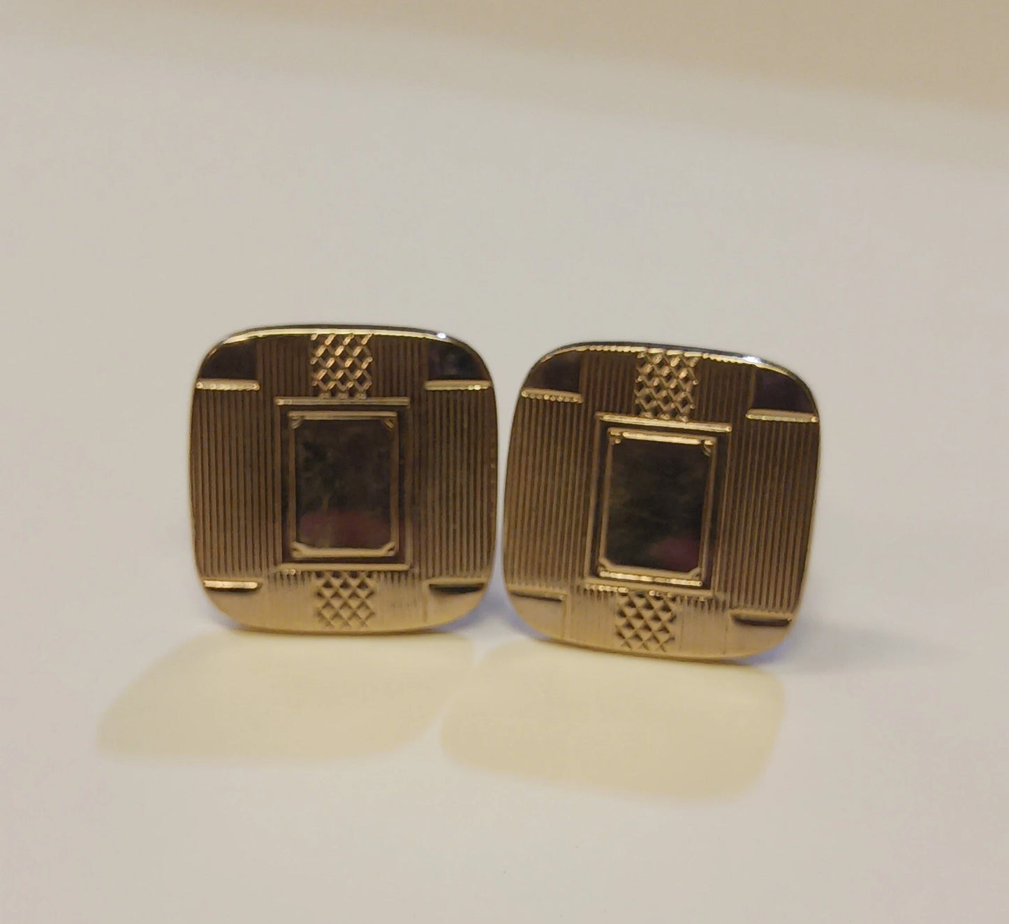 Gold Plated Art Deco Style Cuff Links - Cuff Links for the Man in the Know