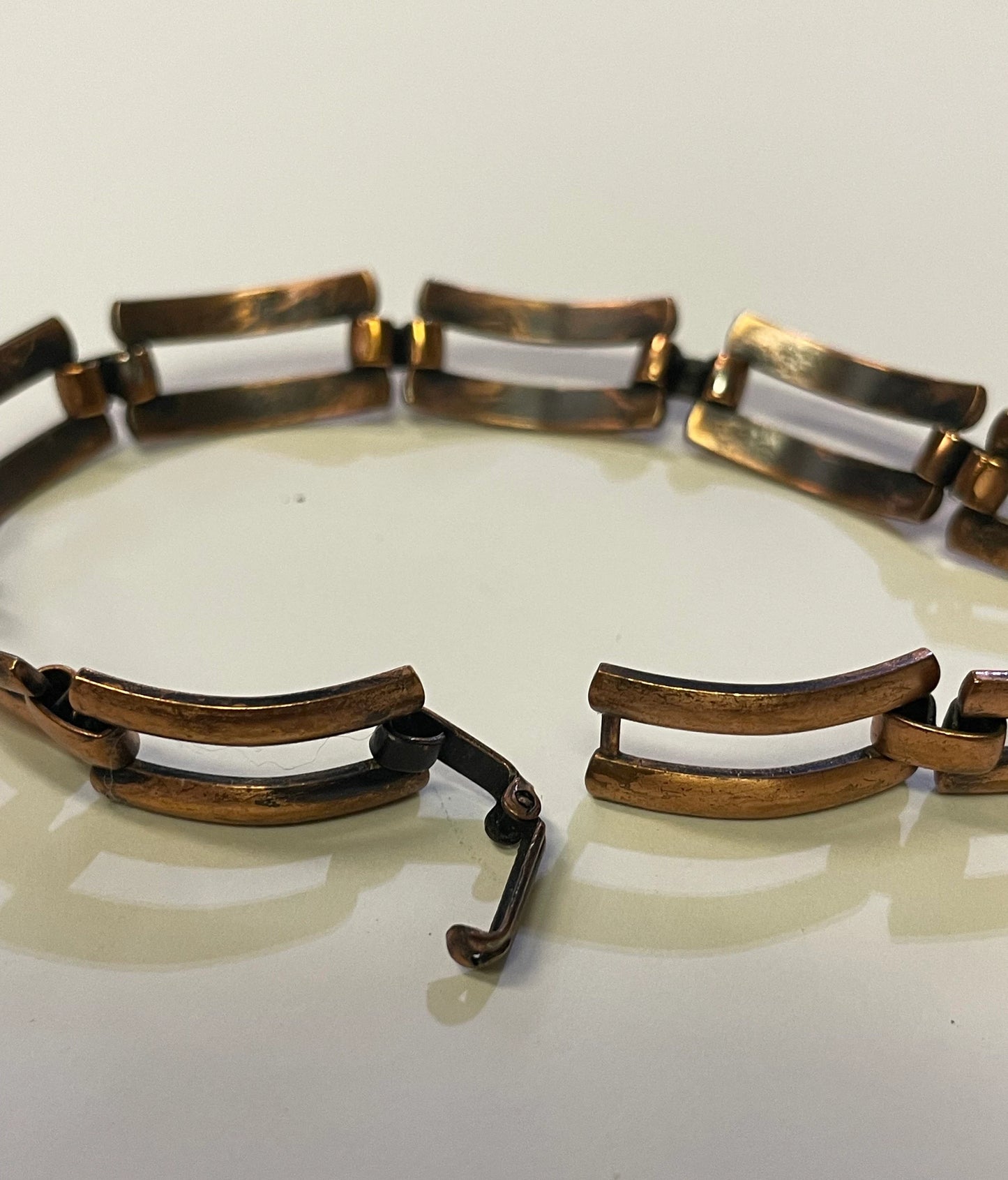 Copper Linked Rectangle Bracelet - Health Benefits for Wearer