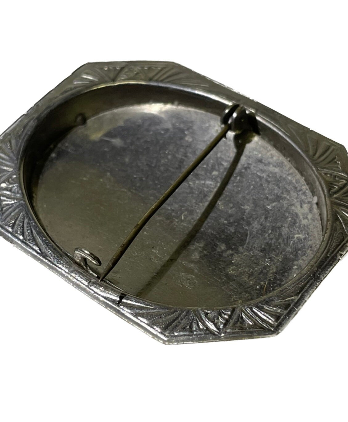 Celluloid Victorian Style Cameo Brooch