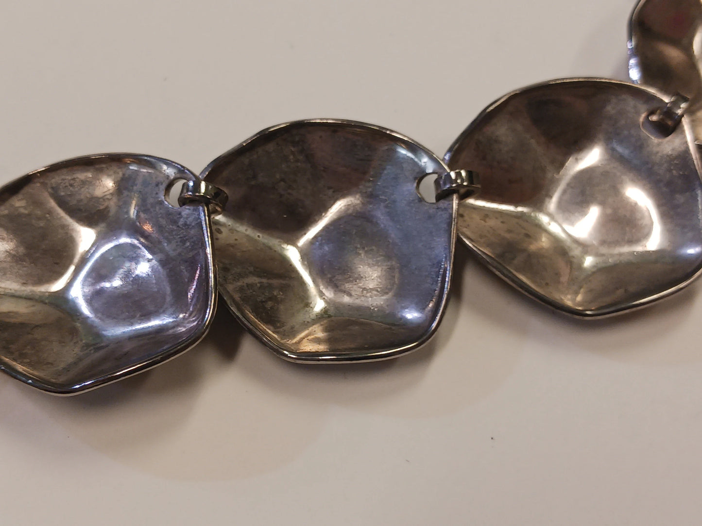 Metal Turtle Shell Statement Necklace - Brutalist Modern Jewelry - Vintage 1970s