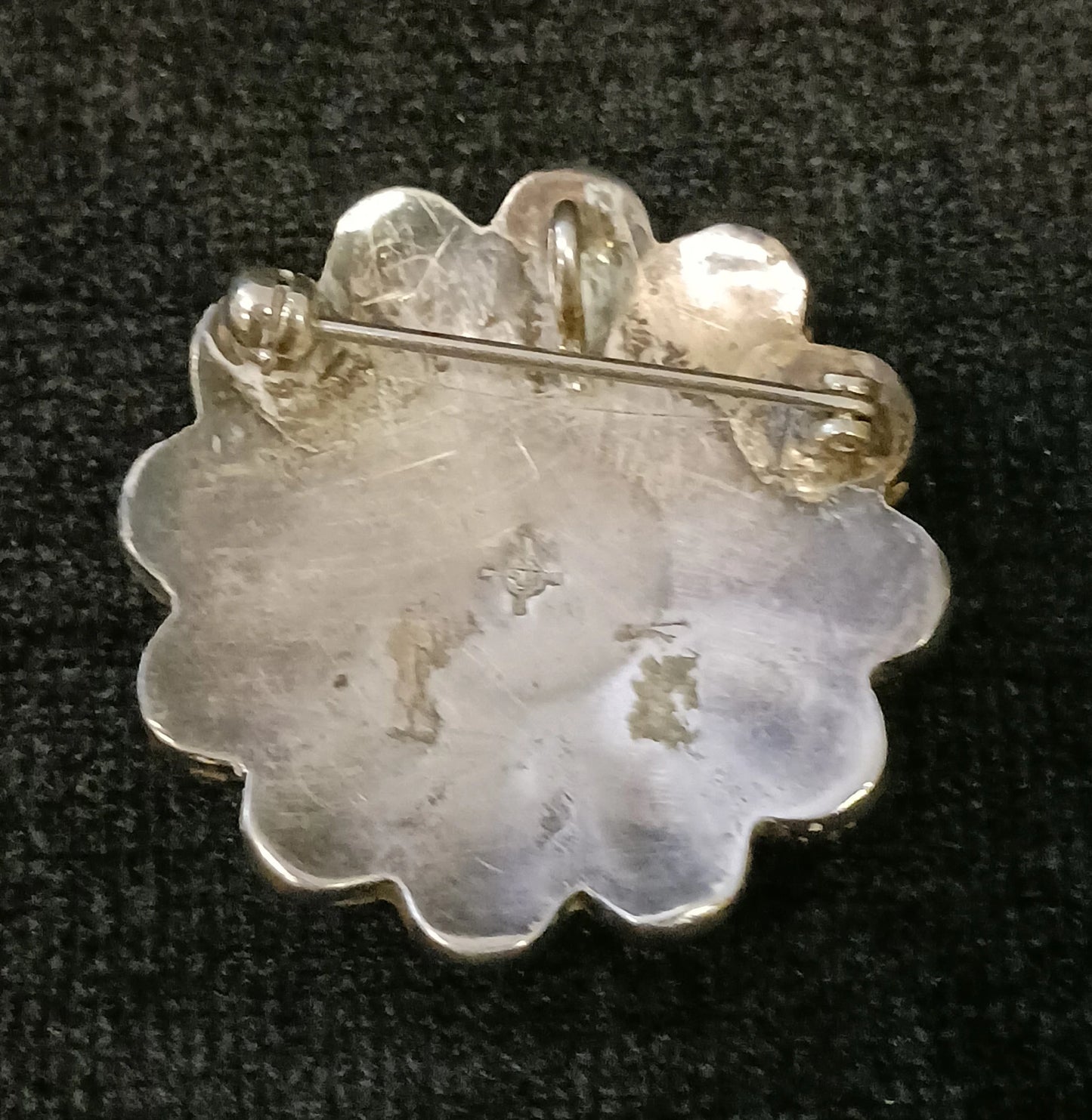 Zuni Sun Face Pin - Zuni Sun Face Pendant - Dual Use Zuni Pin/Pendant - Shell, Tourquoise, Coral and Onyx Channel set on 9.25 Silver Base