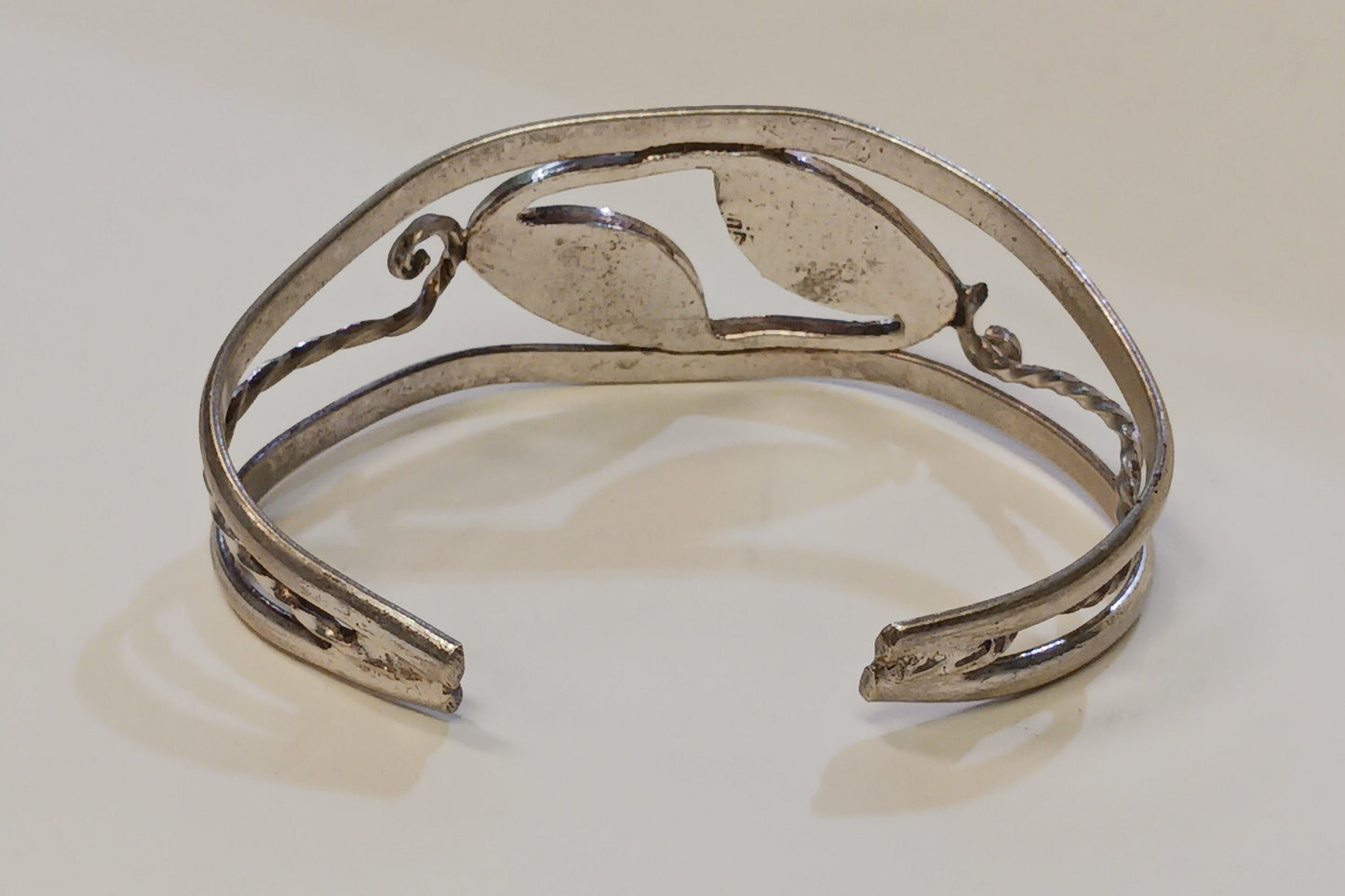 Alpaca Silver and Abalone Cuff Bracelet - Small Petite Size Jewelry - Seashell Jewelry