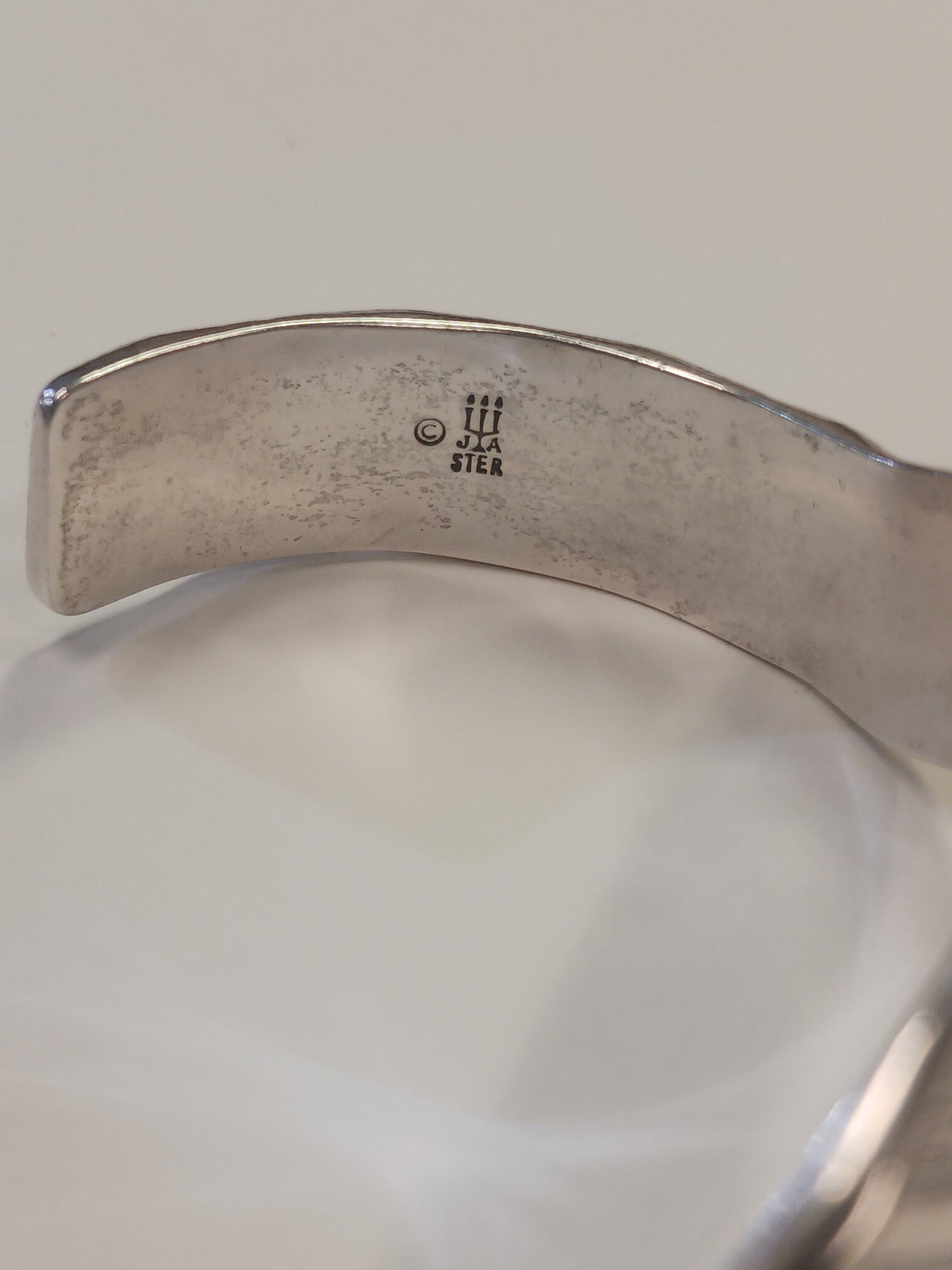 Textured Wave Sterling Silver Bracelet - Signed James Avery Cuff - Vintage 1970s