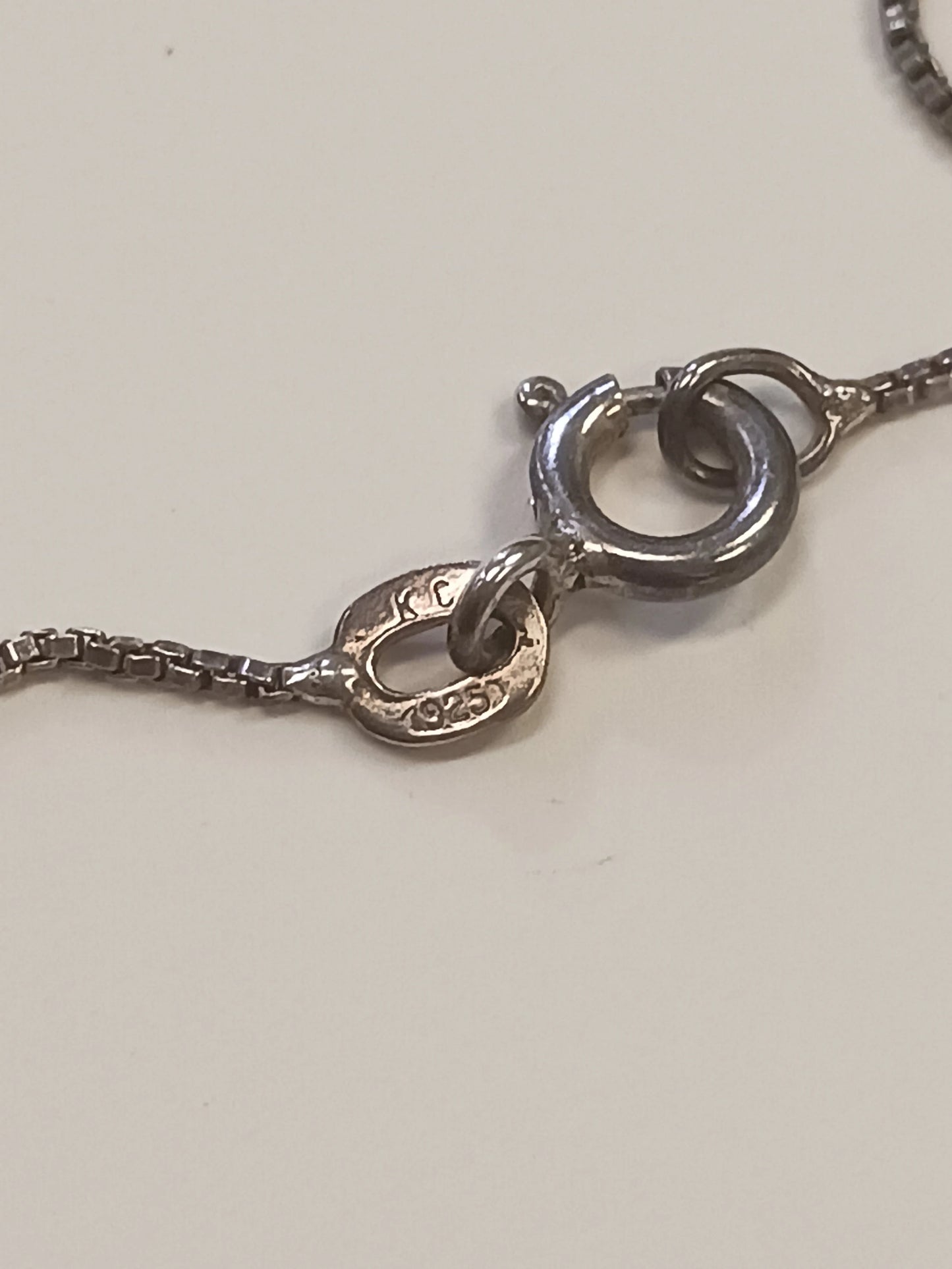 Lavender Jade Teardrop on .925 Silver Chain - Signed KC Necklace