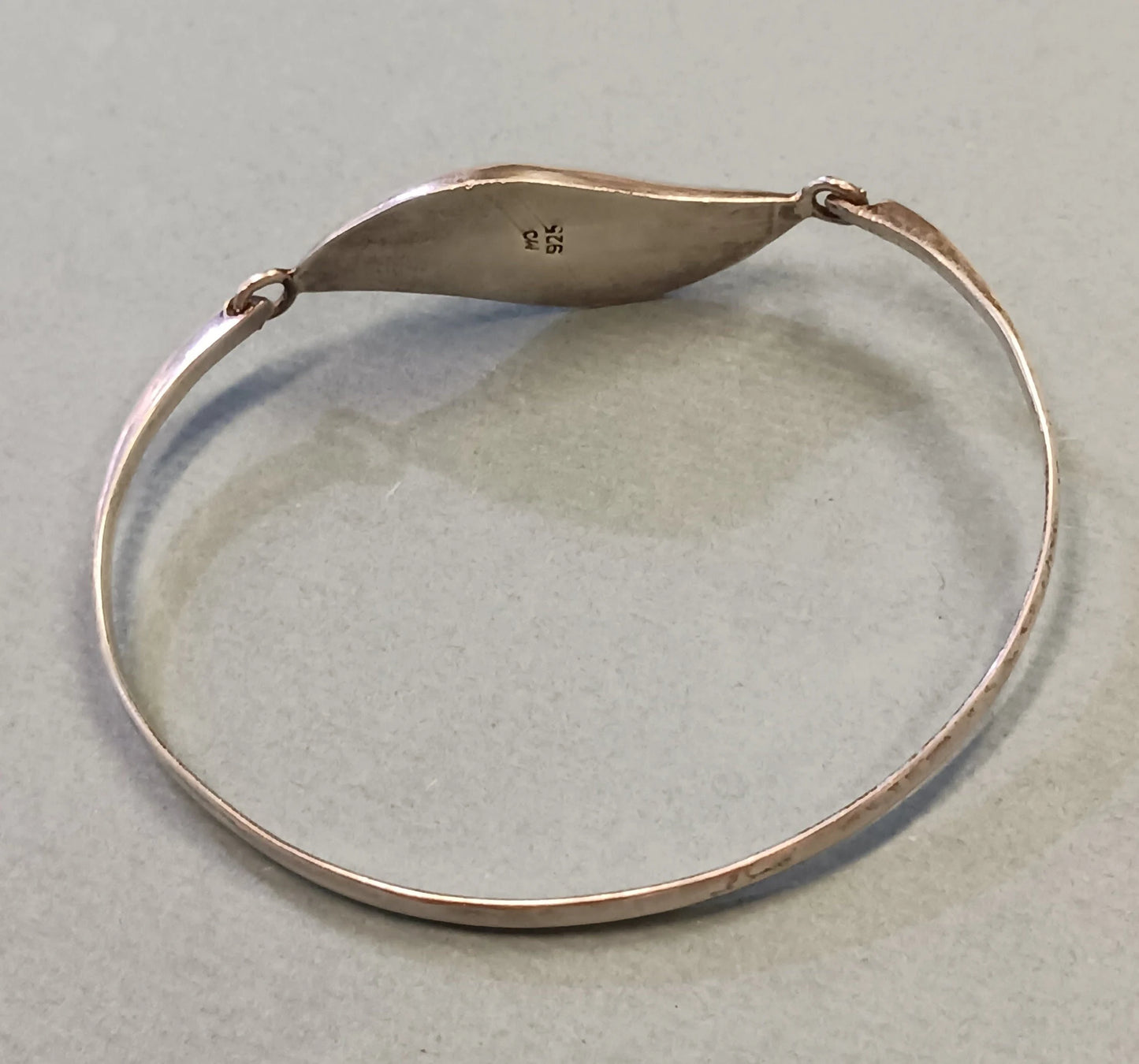 Simple .925 Silver and Onyx Stone Bracelet