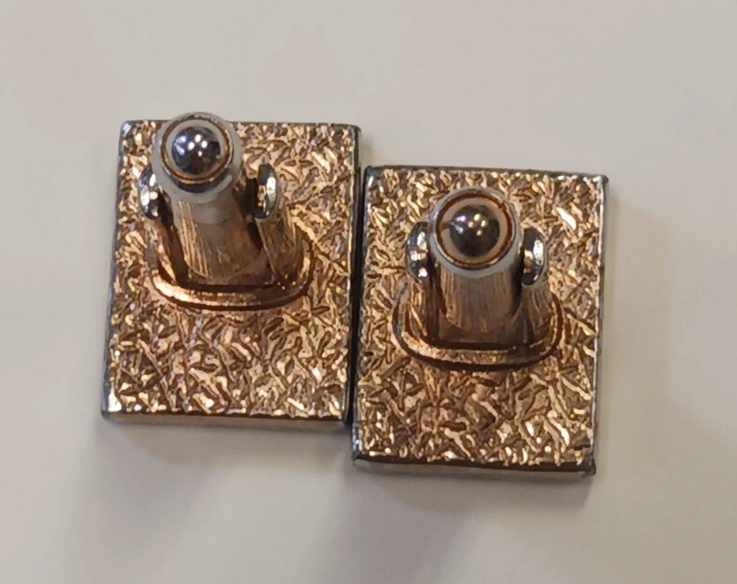 Hickok Gold Tone Textured Stripe Cuff Links
