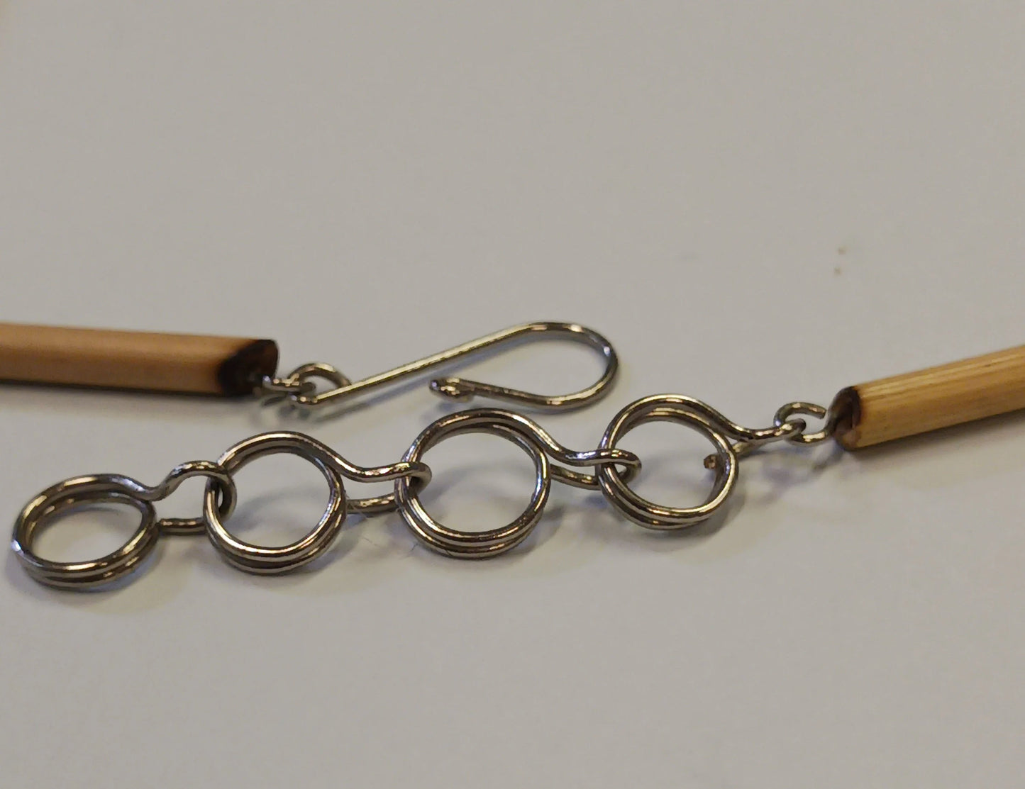 Bamboo and Ocean Jasper Native Choker - Vintage BoHo 1960-1970s