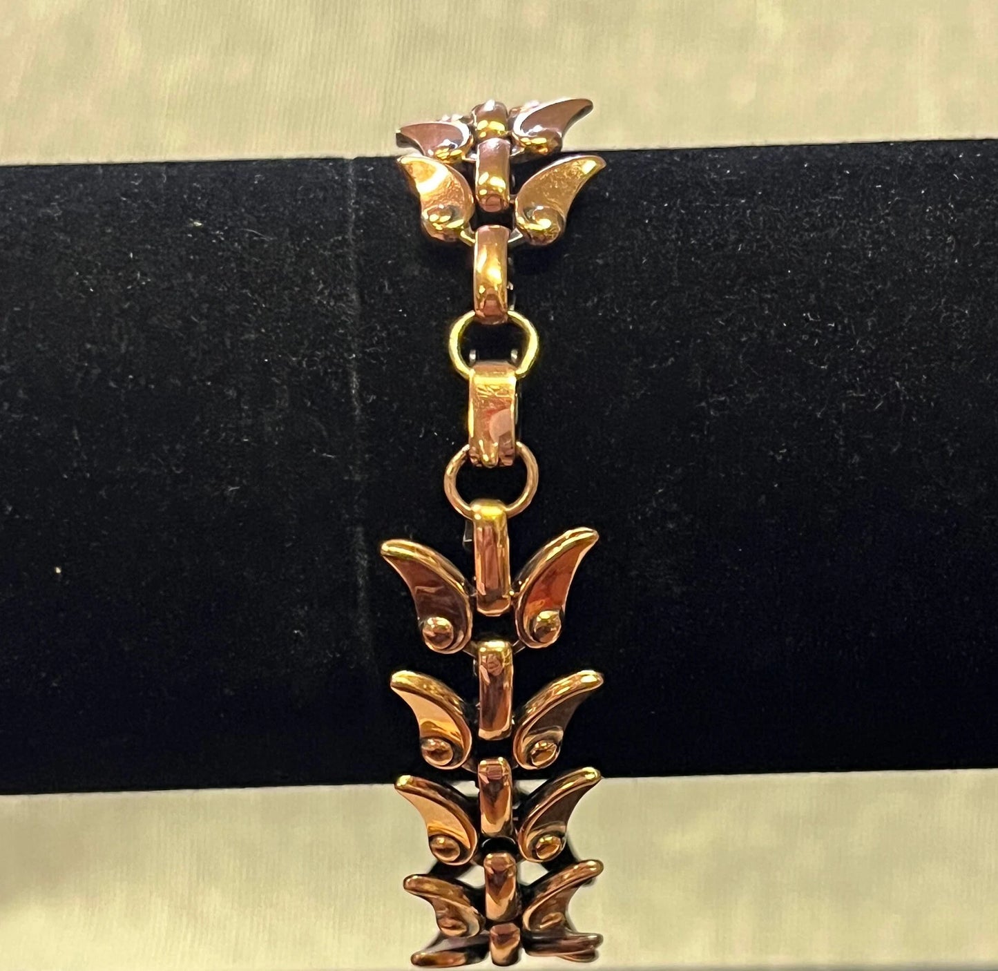 Mid-Century Copper Renoir Link Bracelet - Vintage
